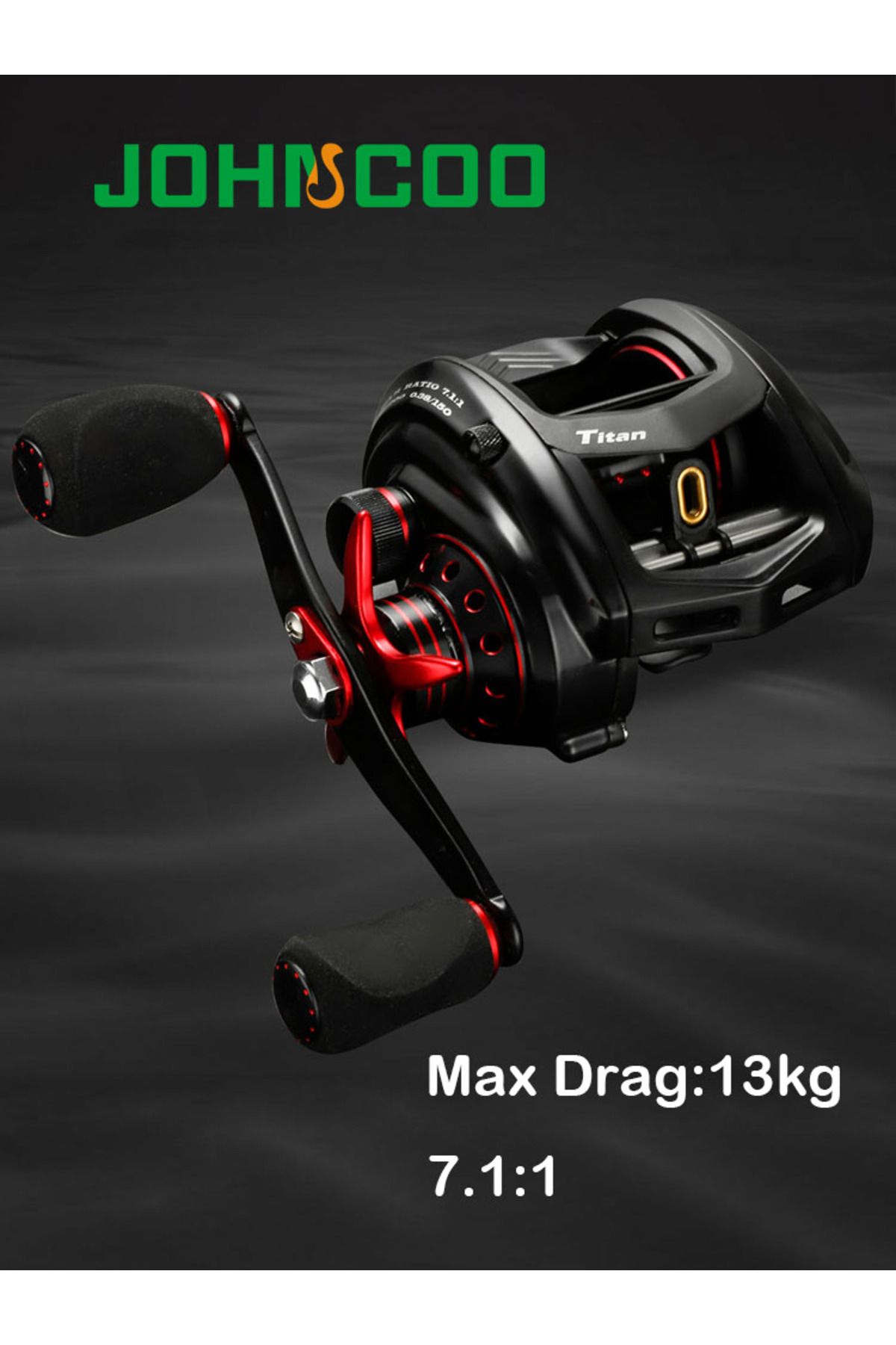 JOHNCOO-Left Hand Retrieve Fishing Reel Mt200 Bait Casting Reel Big Game 13kg Max Drag Jigging Fishi 7