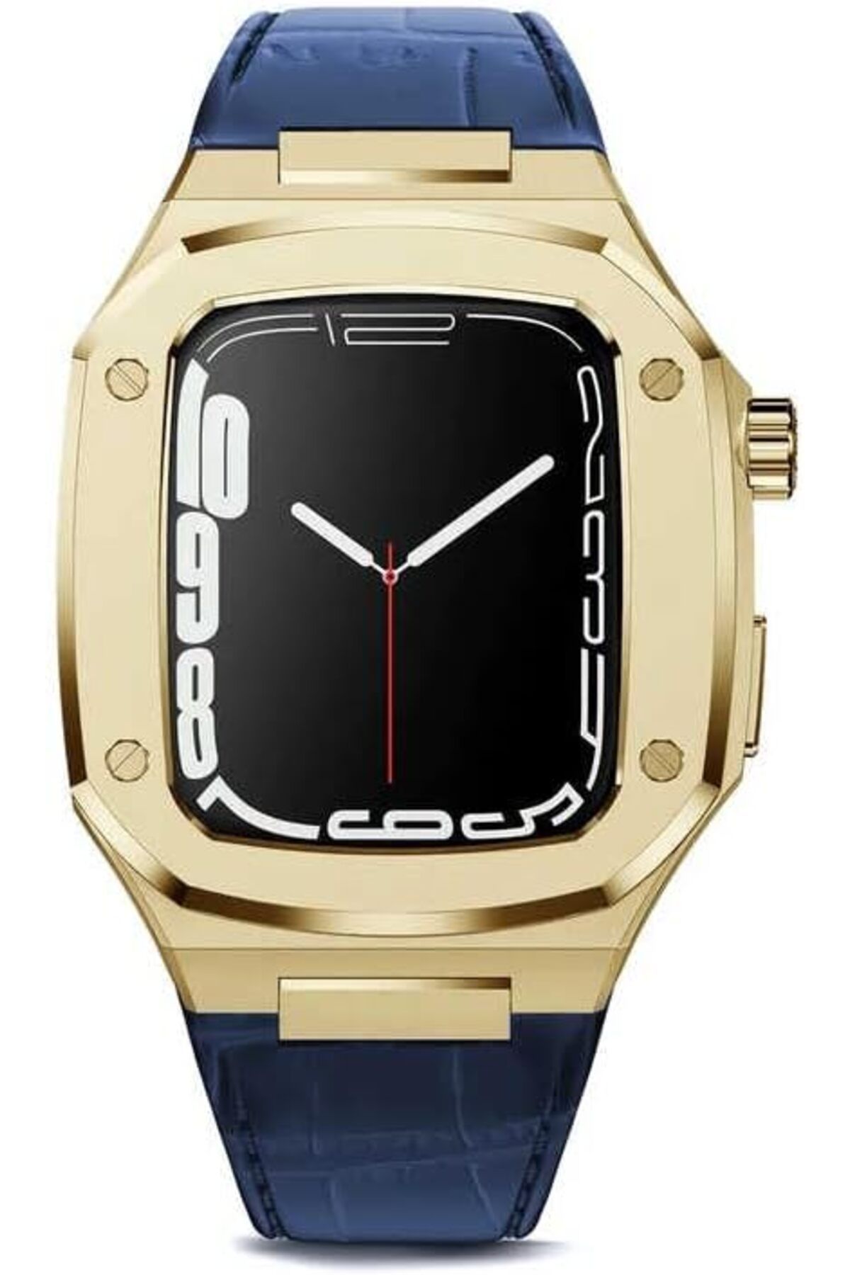 STOREMAX shopwave  İle Uyumlu Watch 7 45mm KRD-67 Kordon Lacivert-Gold HTCshop 1005813