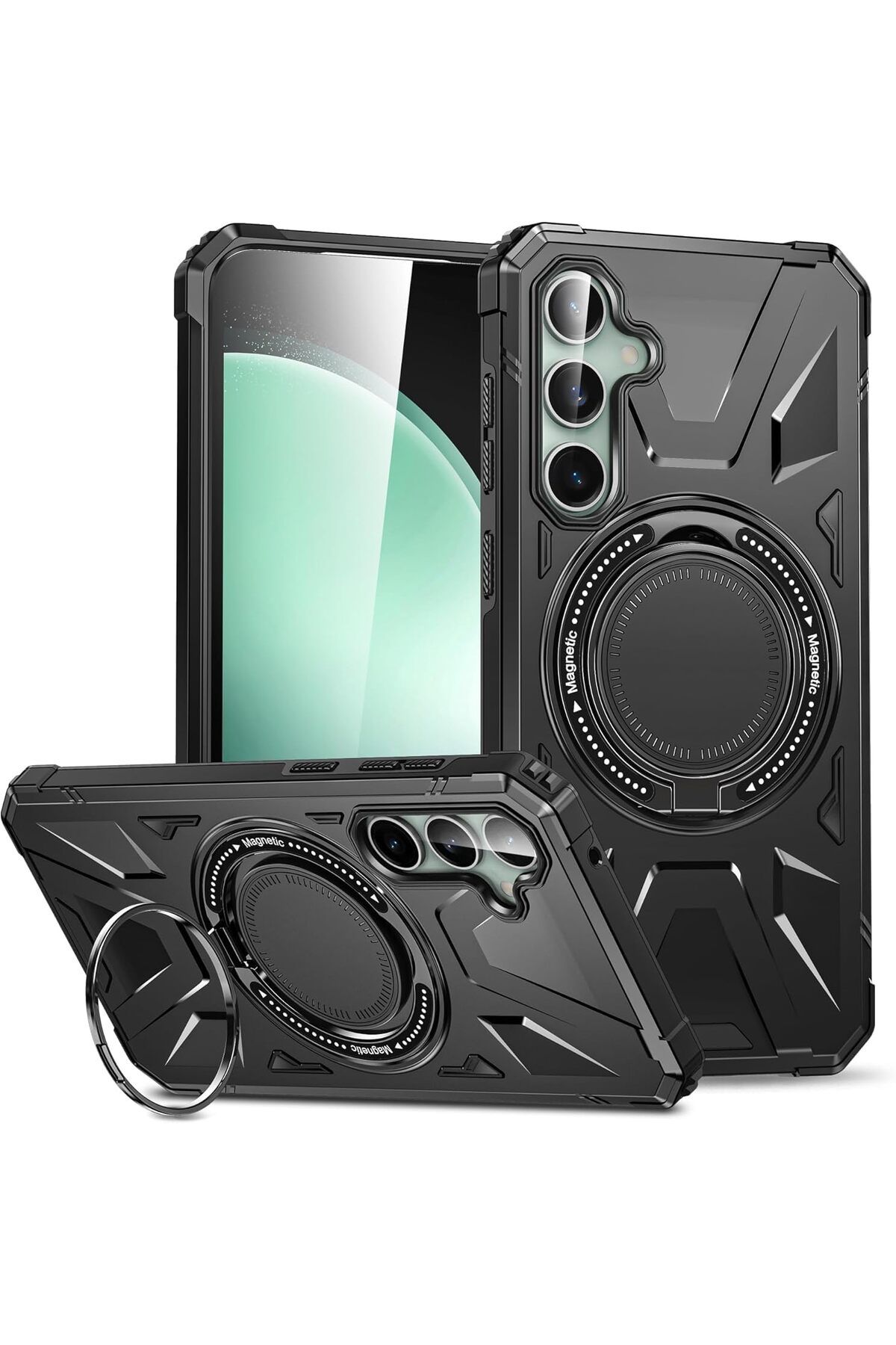 STOREMAX Rugged Kapak Döner Stand ve MagSafe Uyumlu Tam Korumalı Kaliteli Telefon Kılıfı, Çok