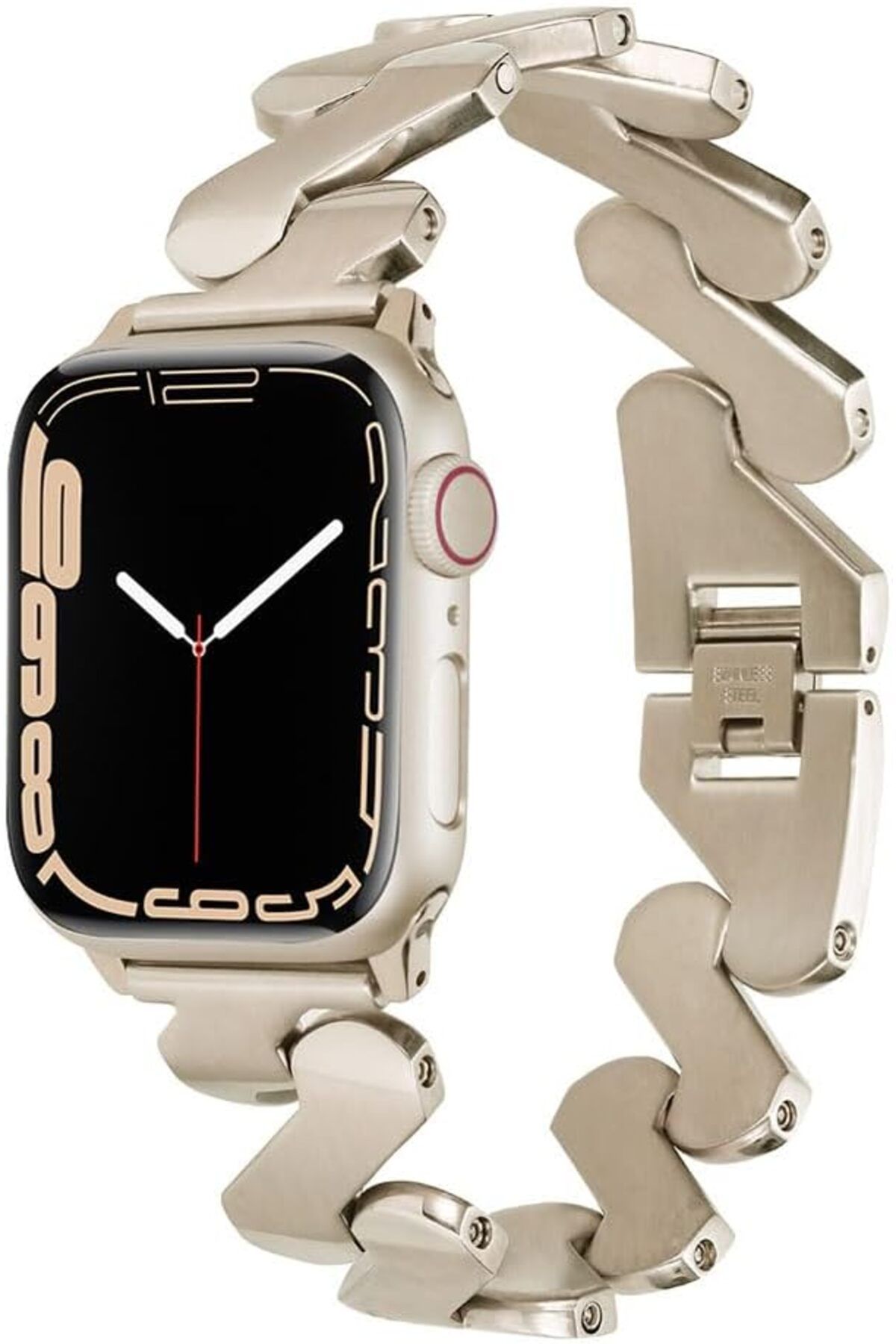 STOREMAX shopwave  İle Uyumlu Watch 38mm/40mm Kordon KRD-80 Metal Strap Kayış Starlight HTCshop 1