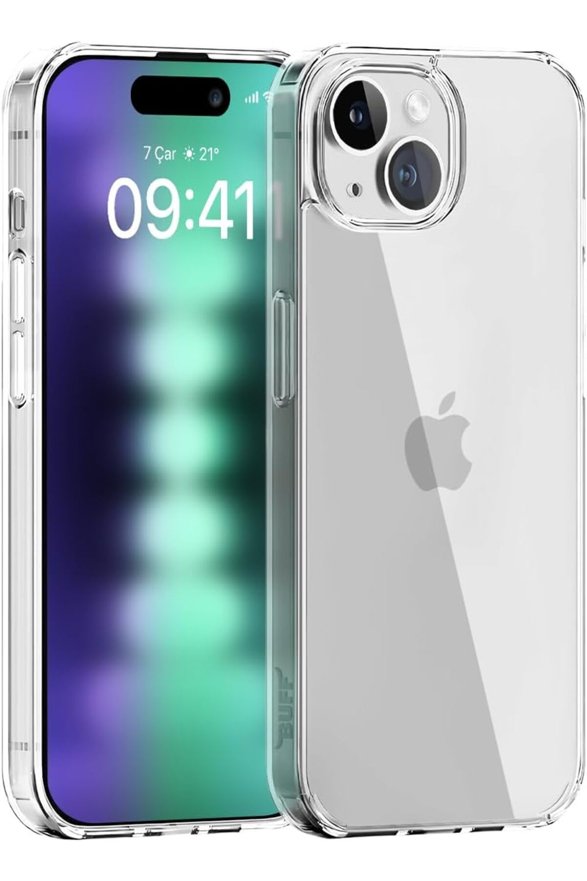 MCreative crashop iPhone 15 Plus (6.7") Air Hybrid Darbe Emici TPU + PC Şeffaf Kılıf (Crystal Clear)  10731