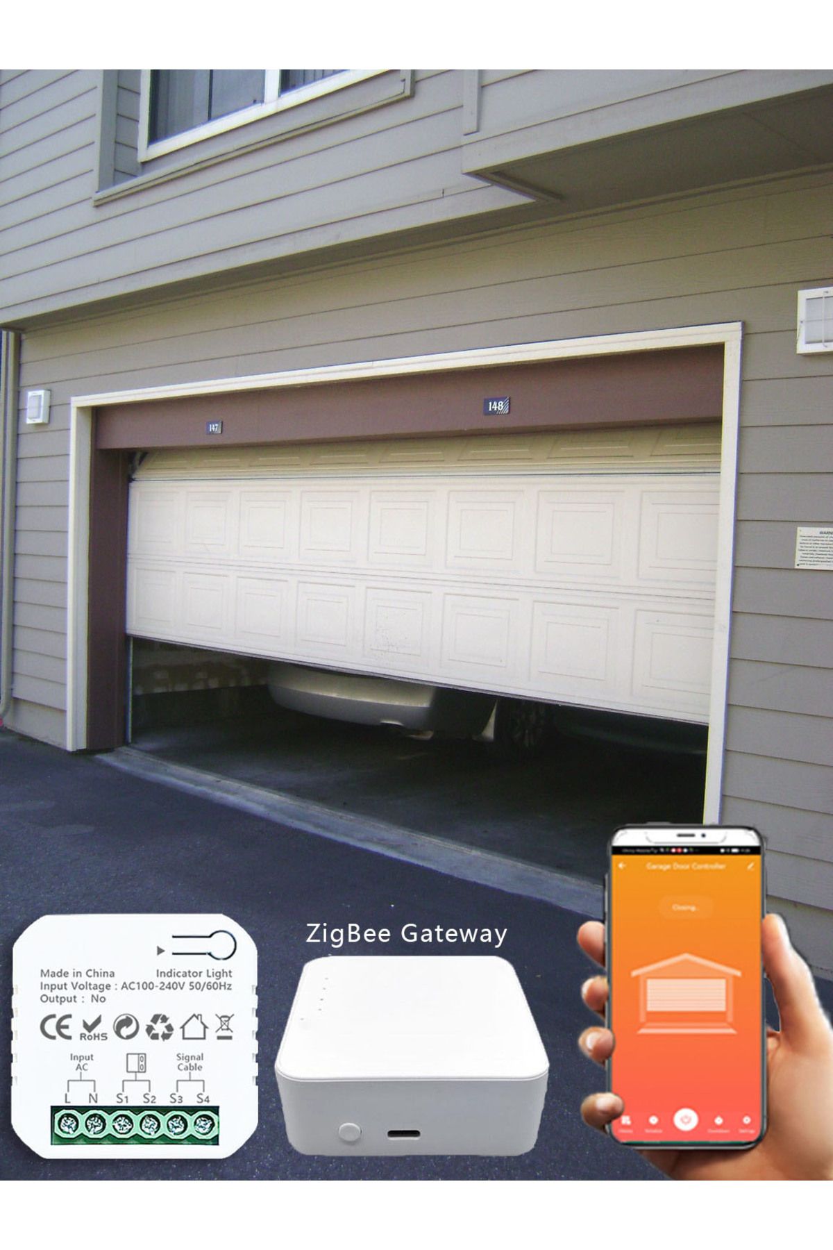 Choice-Eu Plug Type Tuya Smart Life Zigbee Garage Door Opener Controller App Remote Control Supports Alexa 7