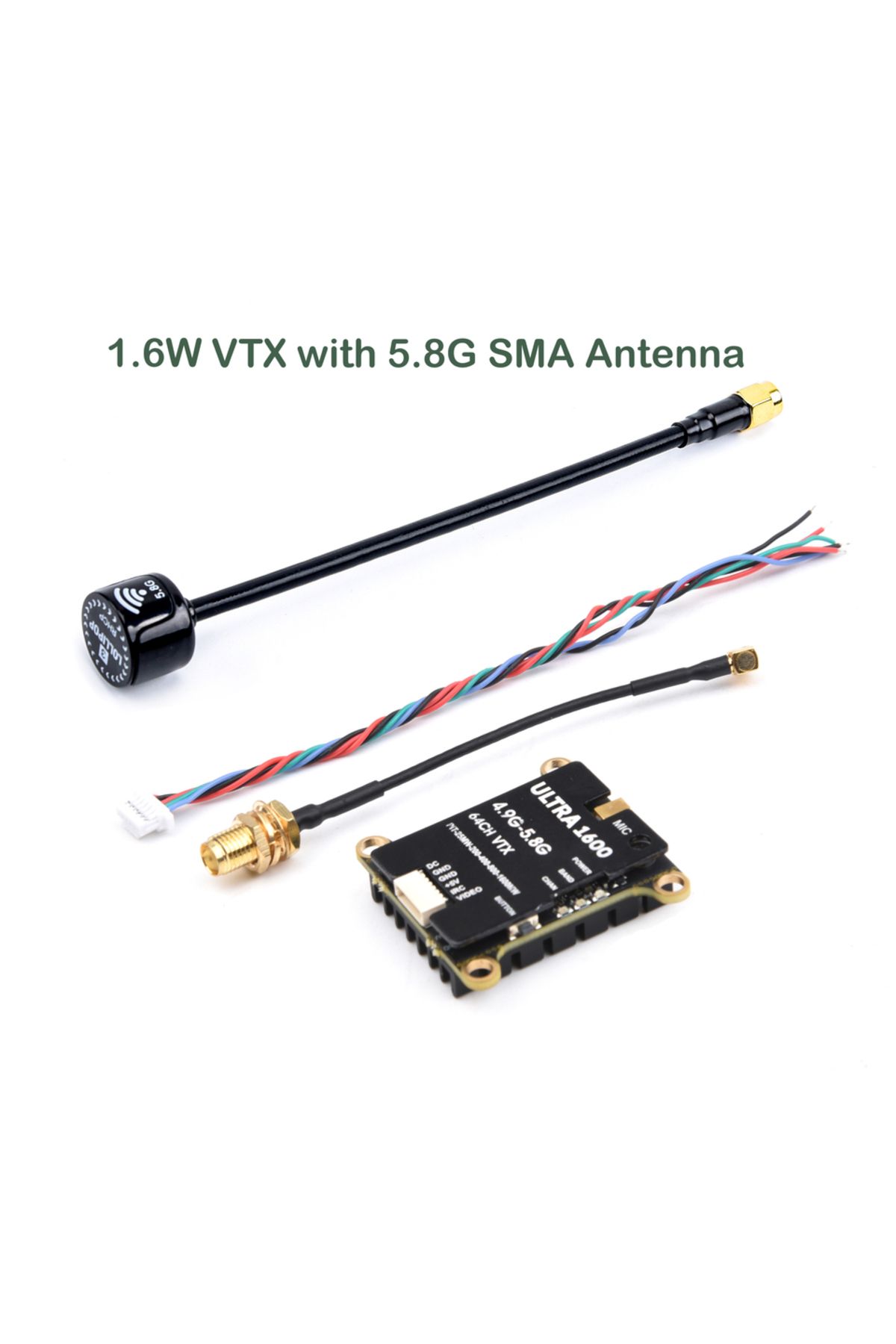 Choice-1.6w With 5.8g Sma New 64ch 4.9g-5.8g 1.6w / 2.5w Fpv Vtx Transmitter With Antenna For Long Range Fp 1