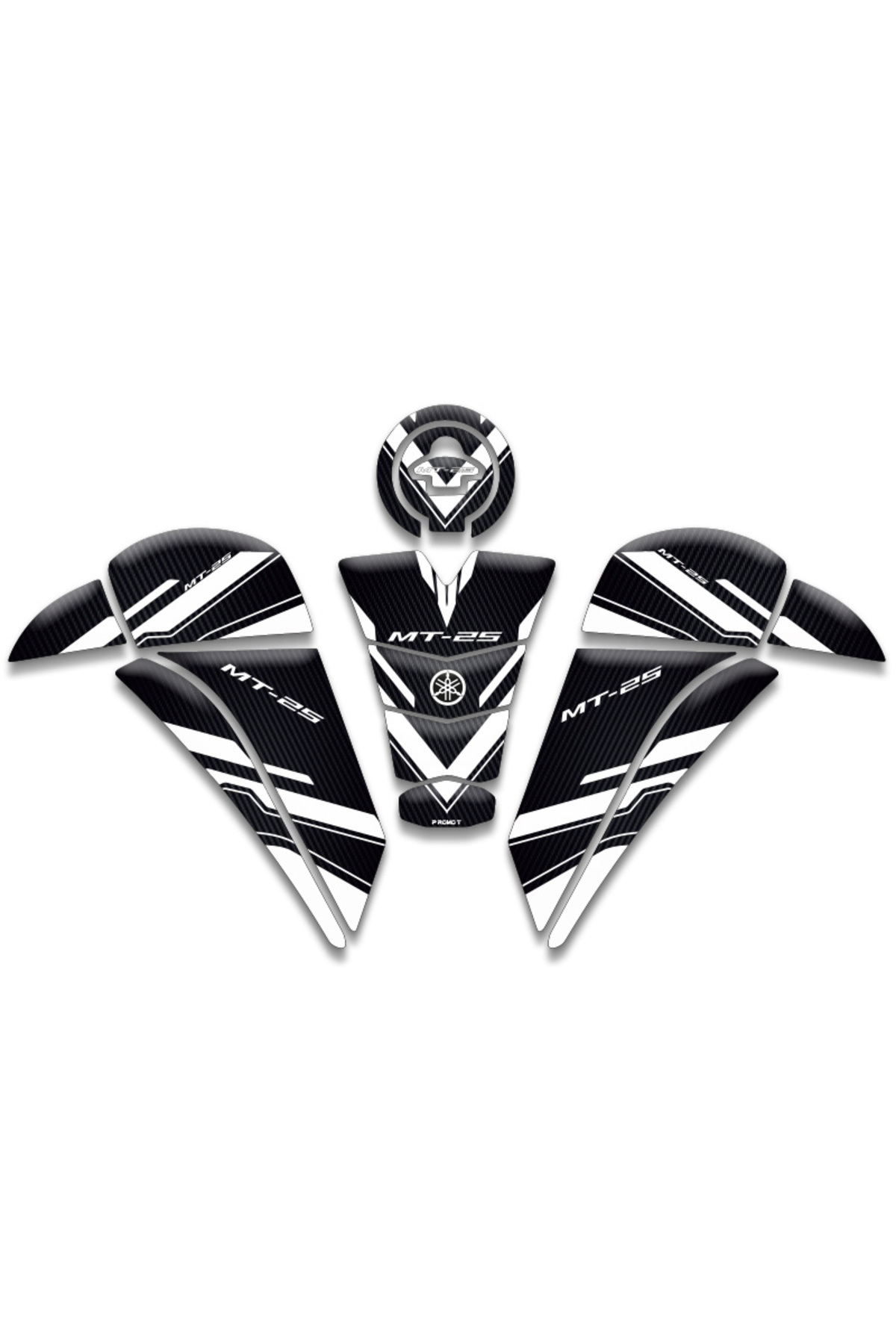 MOTOSEPETİM YAMAHA MT25 TANK PAD SET (2020/2024) UYUMLU 05
