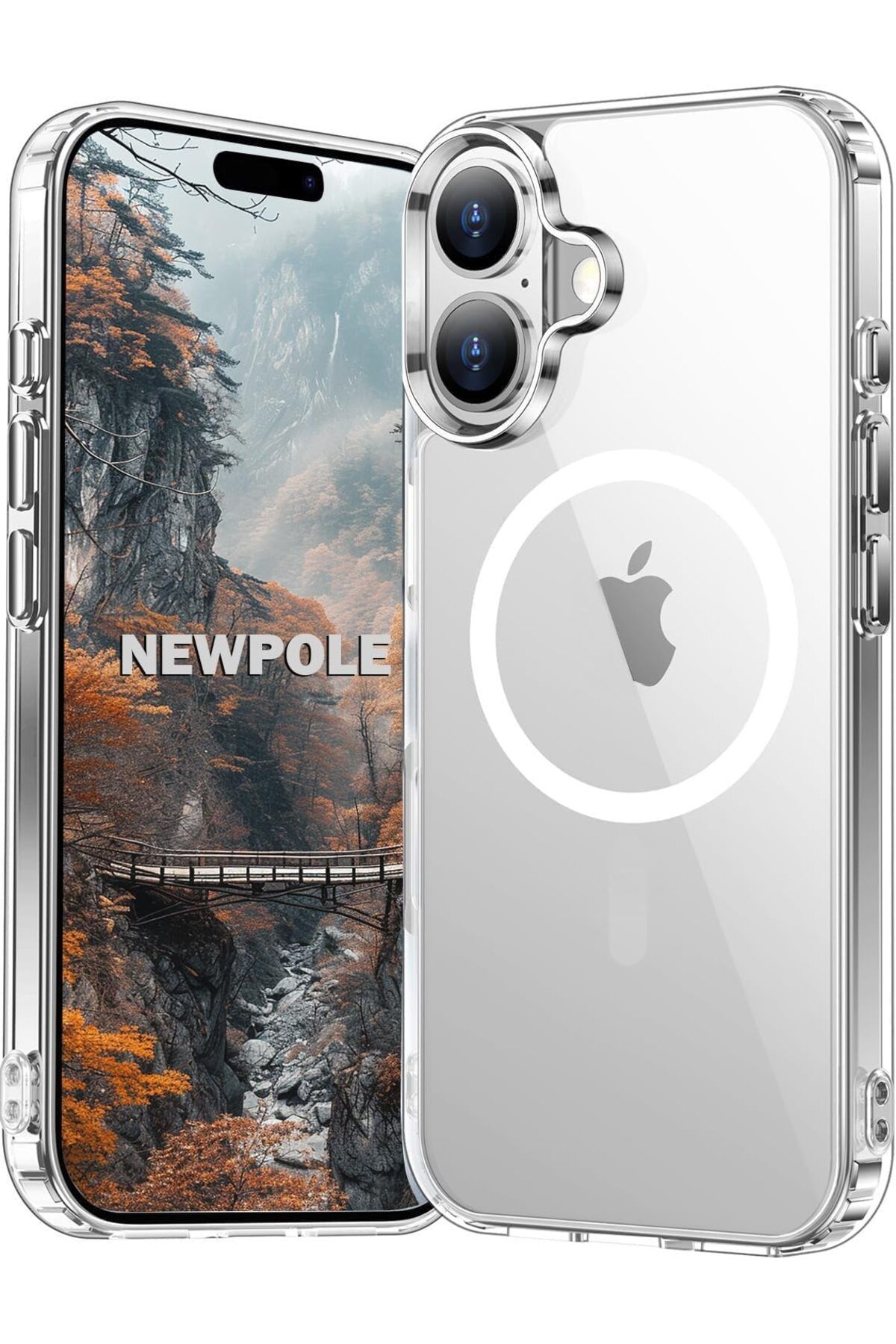 STOREMAX iPhone 16 Plus uyumlu MagSafe ile Uyumlu Kılıf Şeffaf Darbelere Dayanıklı Sararma Karş