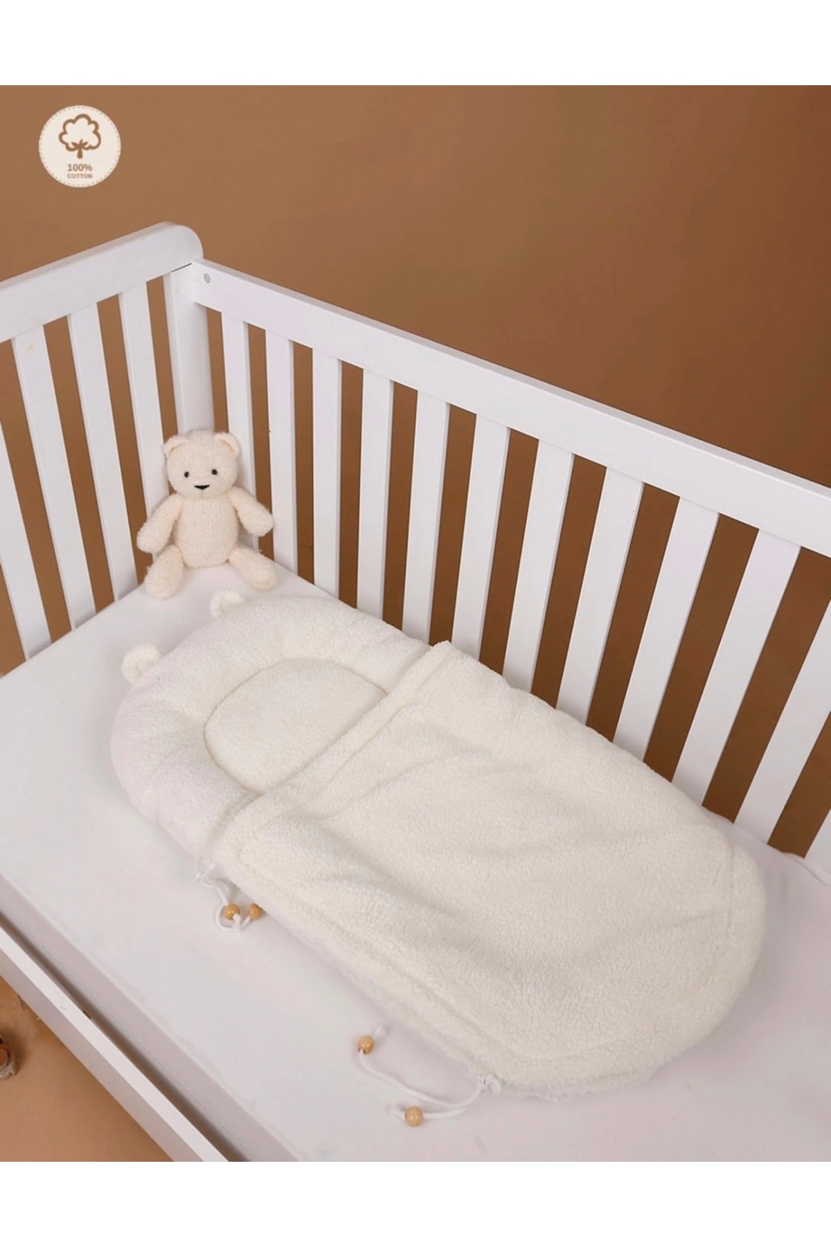 JUNİPERUS Tedy Peluş Kundak Babynest Bebek Yatağı Anne Yanı Yatağı fotoğrafı 2 (önizleme)