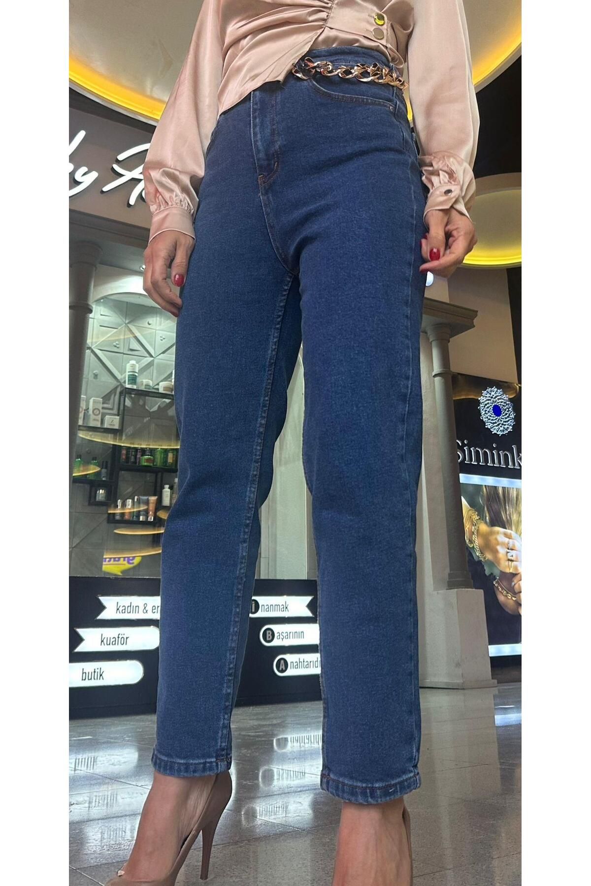 NO NAME İs24K2276 Mom Jean Gold Detaylı