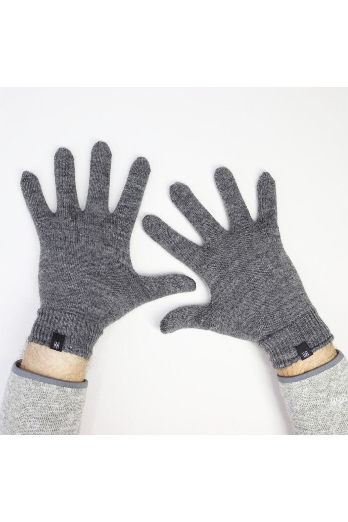 NORFOLK-Bıbury 70% Merino Wool Gray Gloves 1 Pair 7