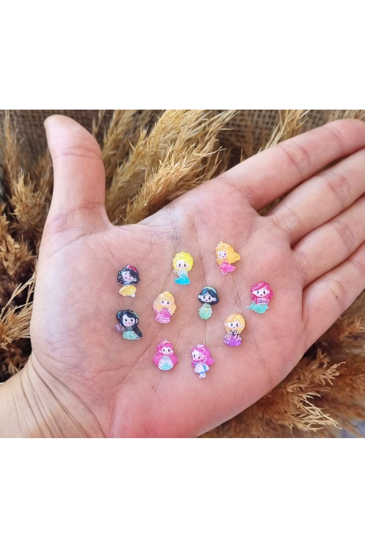 one cat charm Tırnak Charm Tırnak Süsleme Nail Art 10 Adet Anime Prenses Tırnak Charm