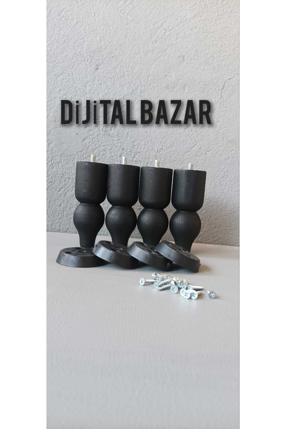 Dijital Bazar DİJİTAL BAZAR 12 CM  4LÜ LASMAN SİYAH