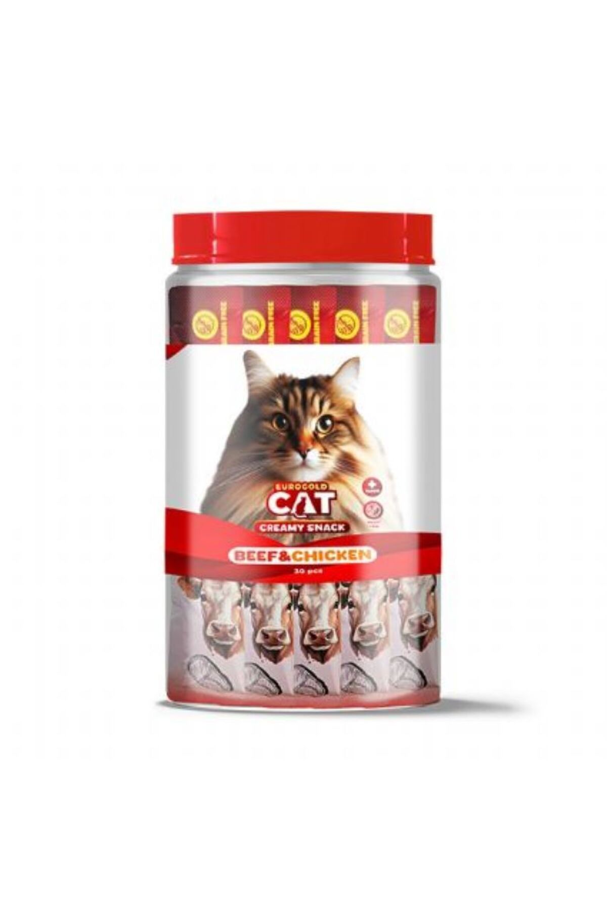 EuroGold Cat Sıvı Kedi Ödülü Dana - Tavuk Etli 30x15Gr