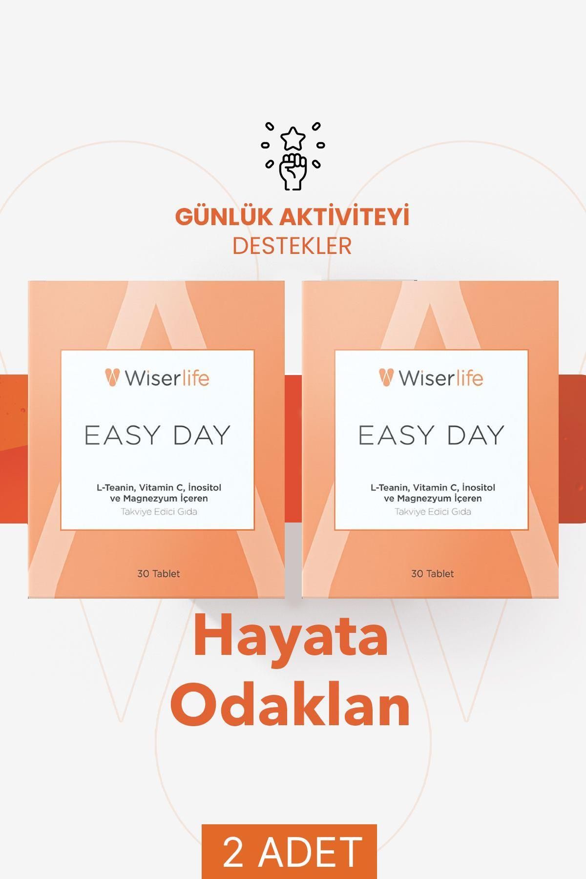 Wiserlife Easy Day L-Teanin İnositol Takviye Edici Gıda 30 Tablet 2 ADET