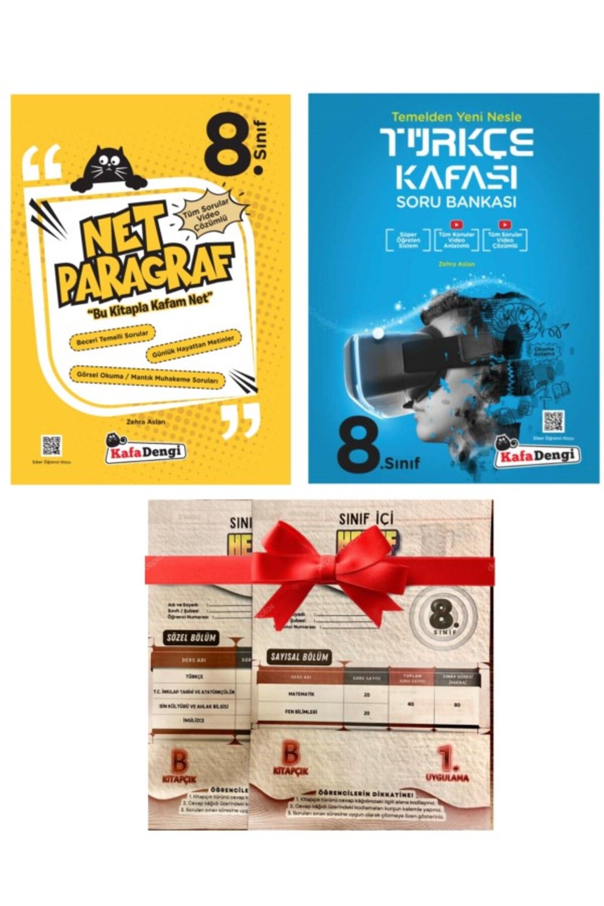 Kafa Dengi Yayınları 8.SINIF LGS NET PARAGRAF + TÜRKÇE KAFASI SORU BANKASI + GENEL DENEME LGS KAFADENGİ