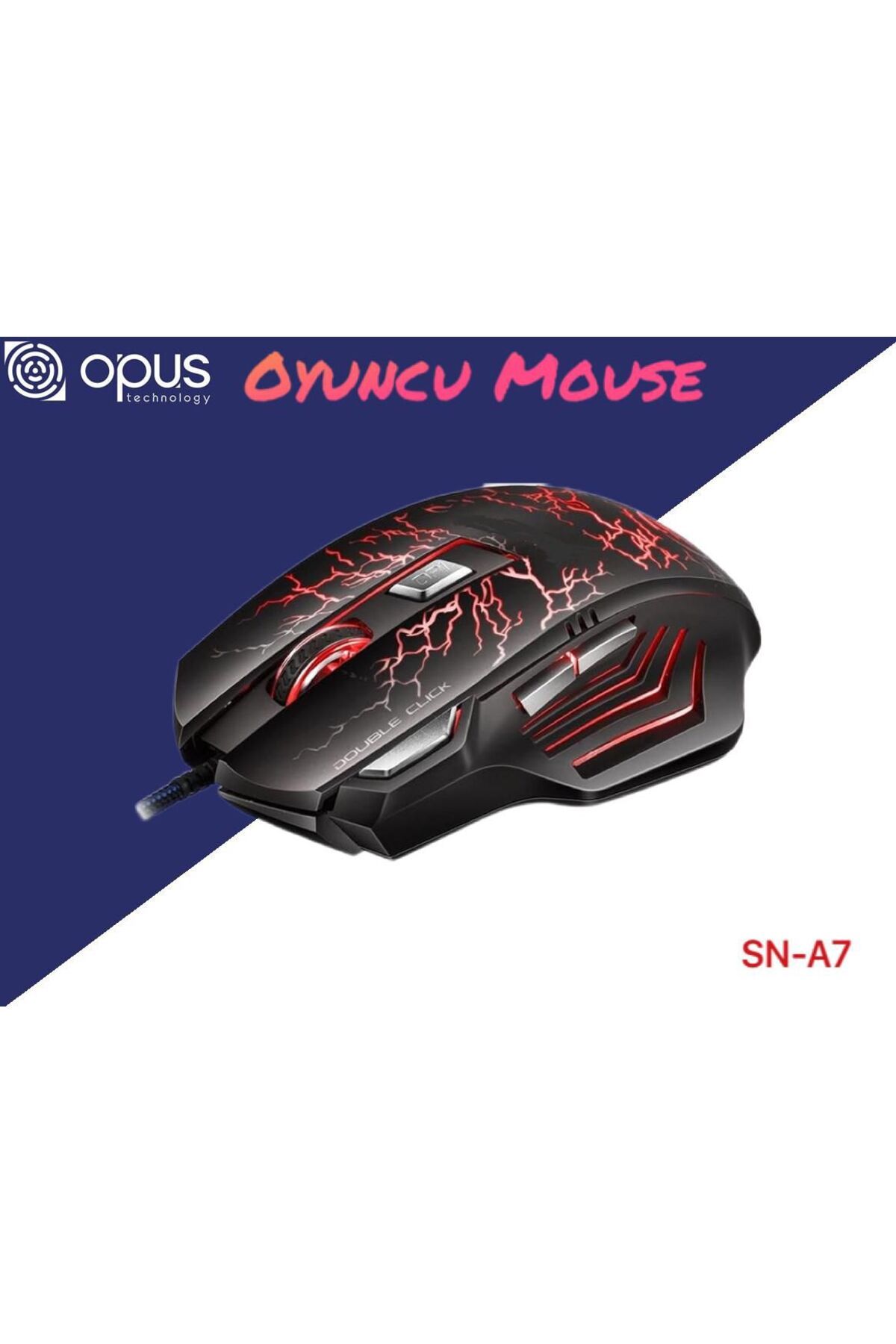 Noname SN-A7  Rgb Işıklı Kablolu Usb Gaming Mouse