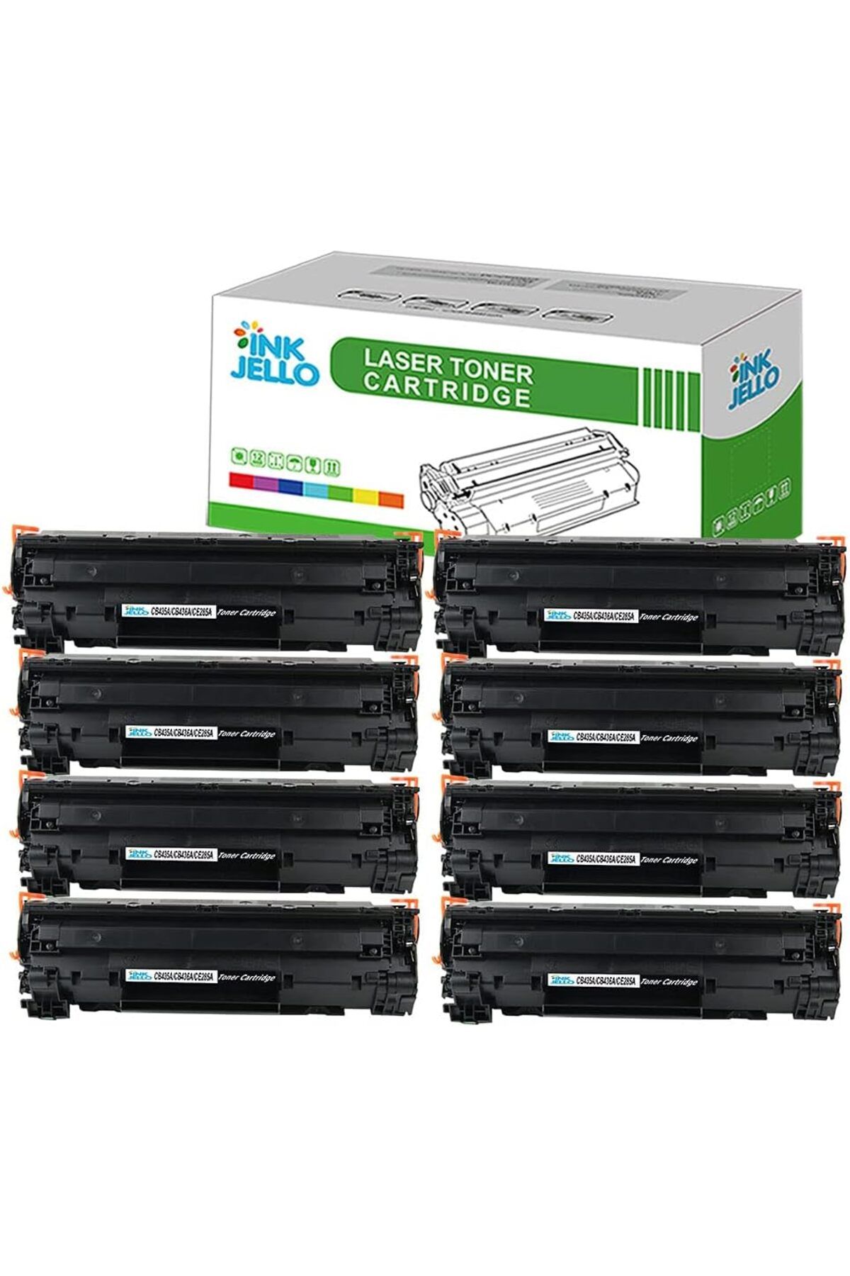 HP MUADİL Pro M1132 MFP M1212nf M1214nfh M1217nfw P1100 P1102  P1104 CE285A CRG-725 (Black, 8-Pack)