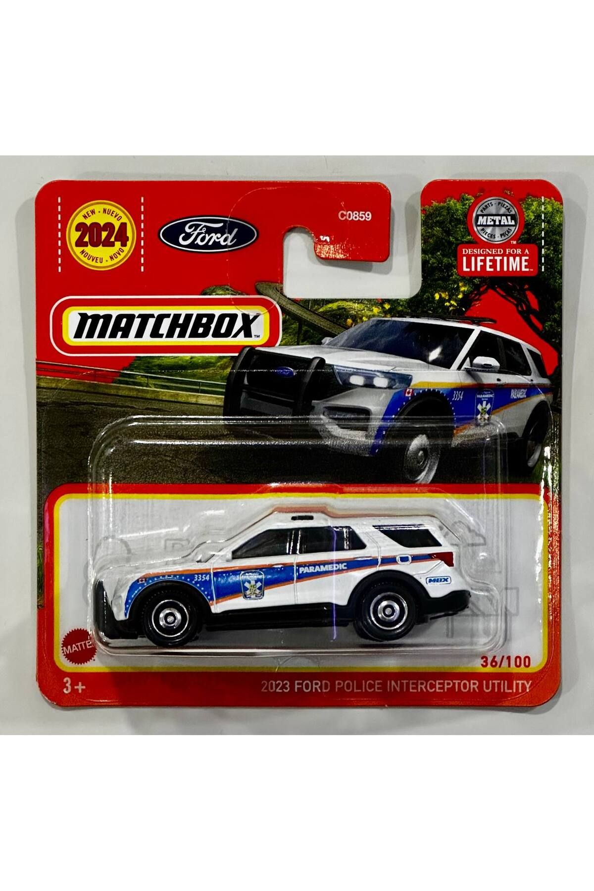 HOT WHEELS 2023 Ford Police Interceptor Utility Paramedic Matchbox Model