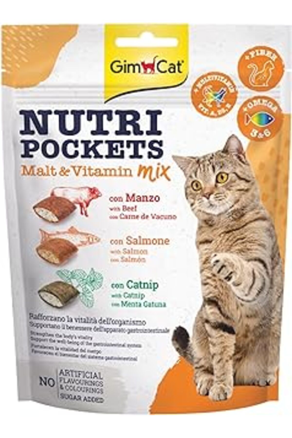 ZUHUDİ Gimcat Nutripockets Kedi Ödülü Malt&Multivitamin, 150G