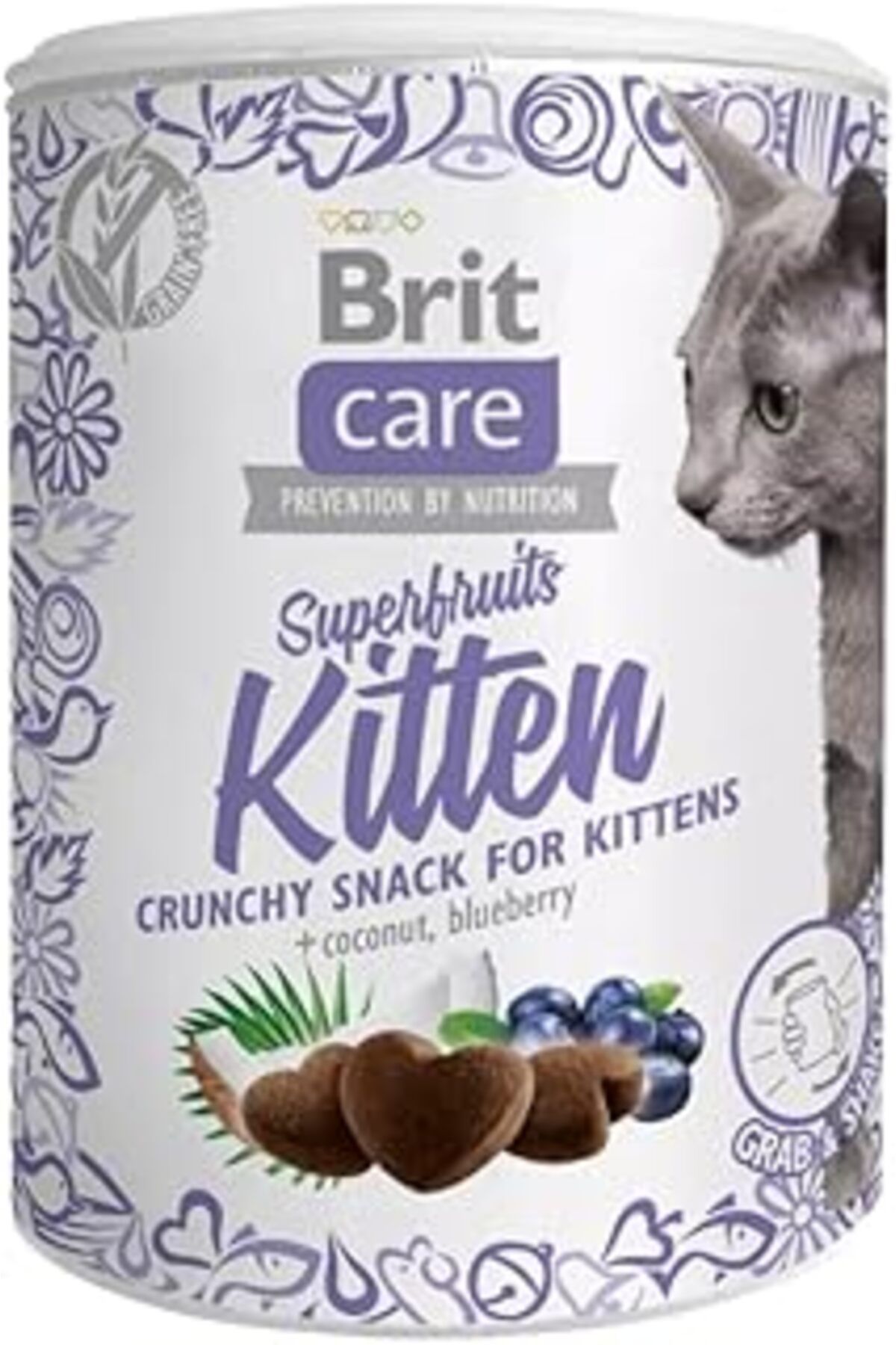 ZUHUDİ Brit Care Superfruits Crunchy Snack, Süper Besinli (Hindistan Cevizi Ve Yabanmersini), Tahılsız, Kı