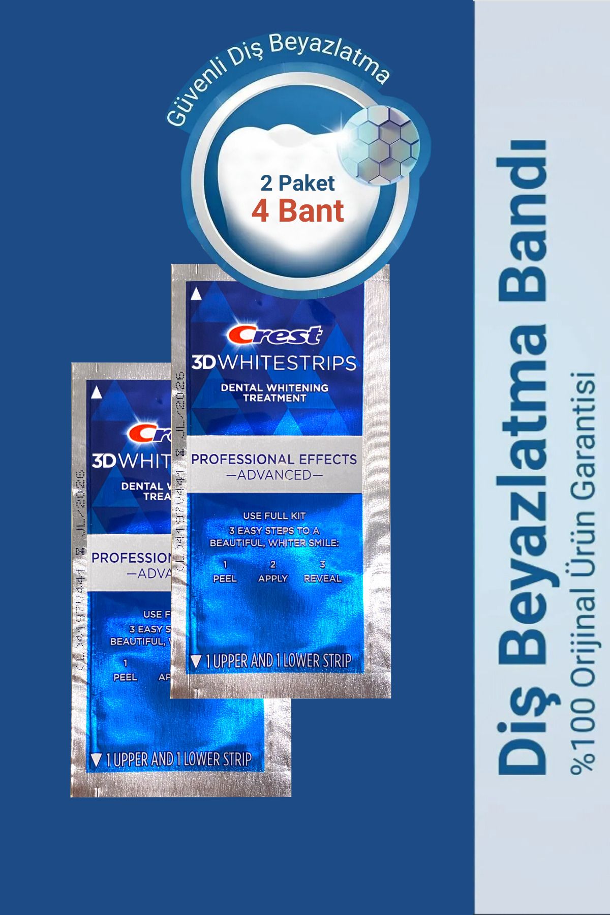 CREST 3d Whitestrips Professional Effects Advanced (2 Paket / 4 Bant)