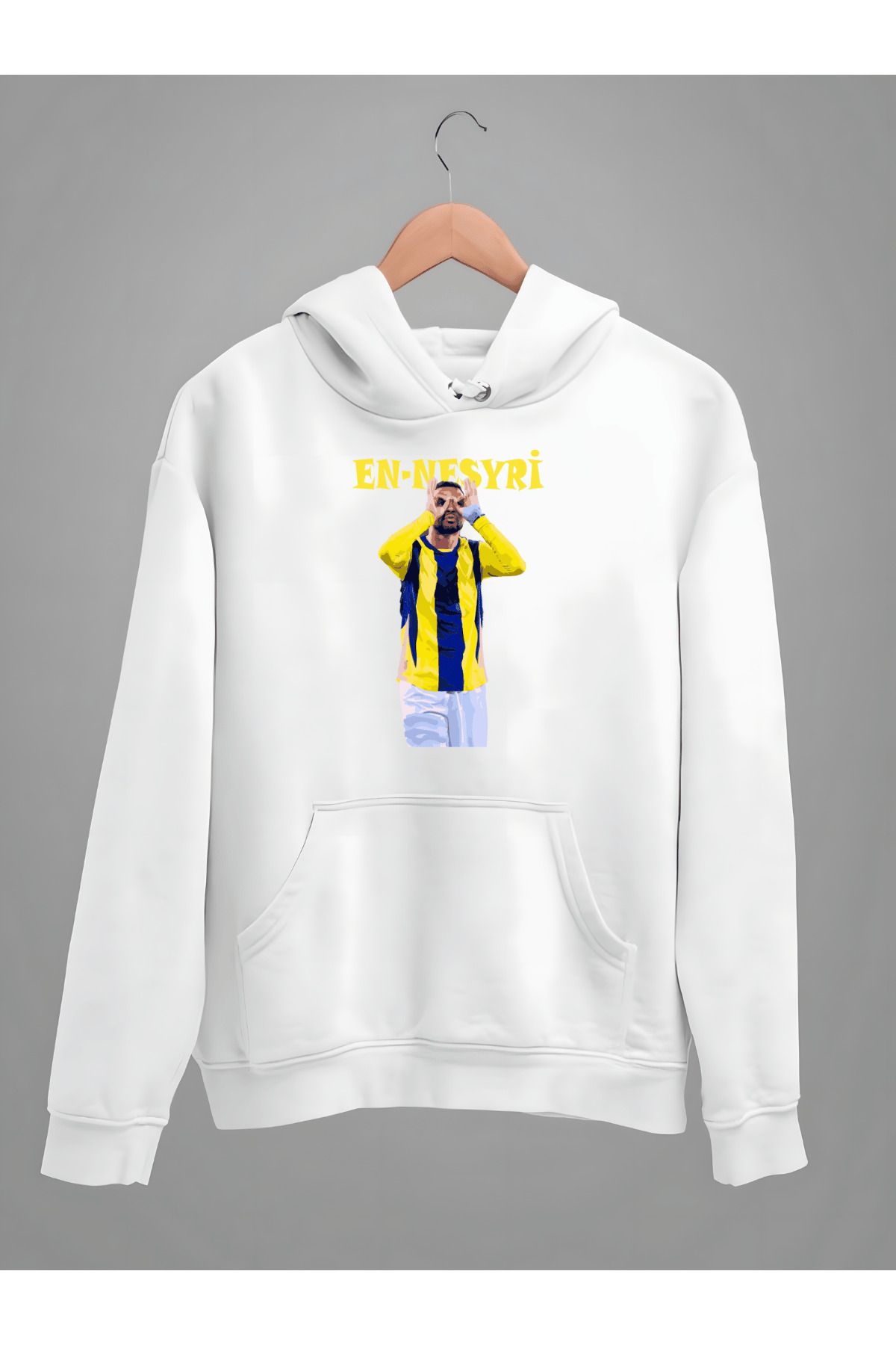 ESTİLİVO Youssef En-Nesyri Futbol Erkek Sweatshirt Unisex Regular Giyim Oversize Sweat Kapşonlu Hoodie