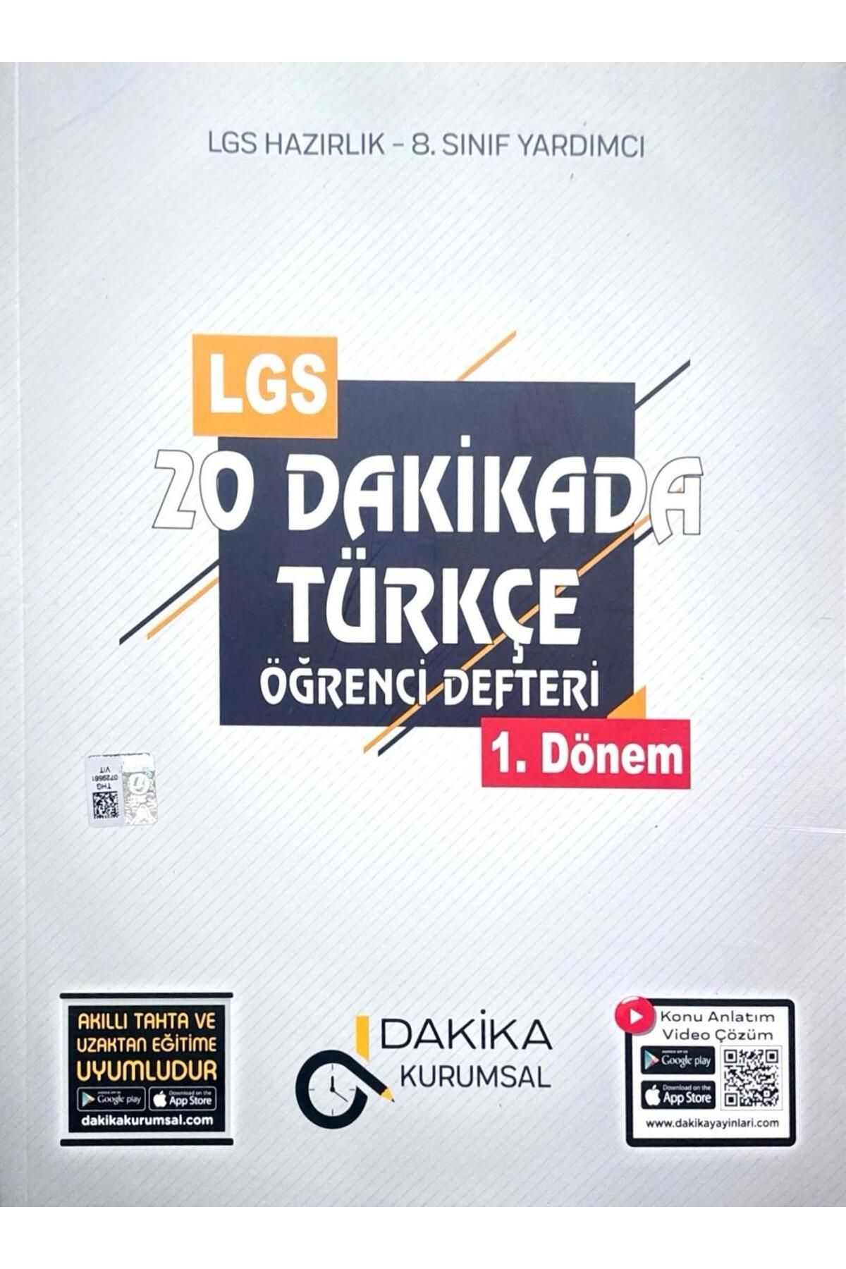 Dakika Yayınları LGS Türkçe Öğrenci Defteri 1