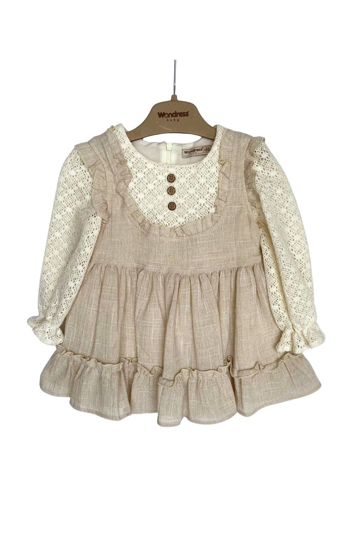 WONDRESS BABY Kız Bebek Dantel Detaylı Elbise