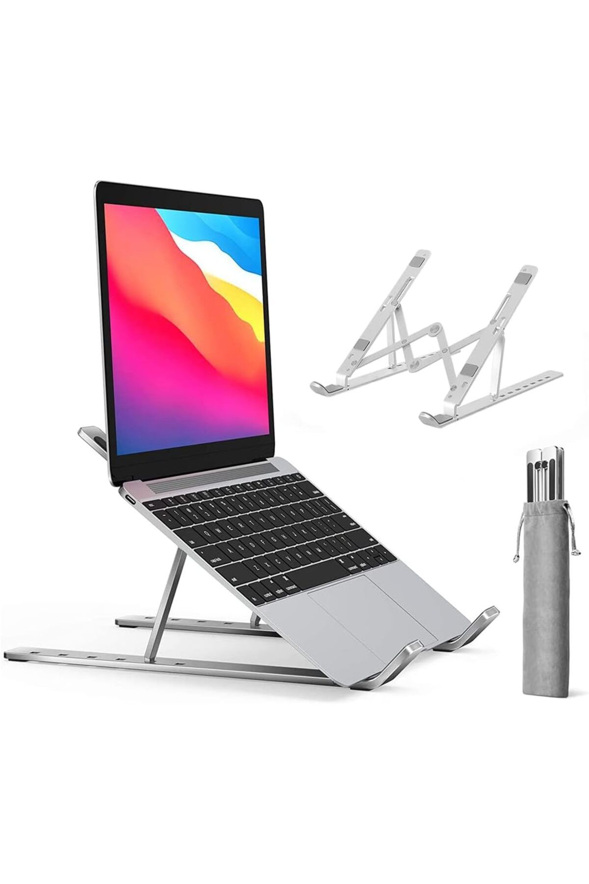 Boldy Masaüstü Laptop Standı - Alüminyum Laptop Standı - Ayarlanabilir Notebook Standı - Macbook Standı