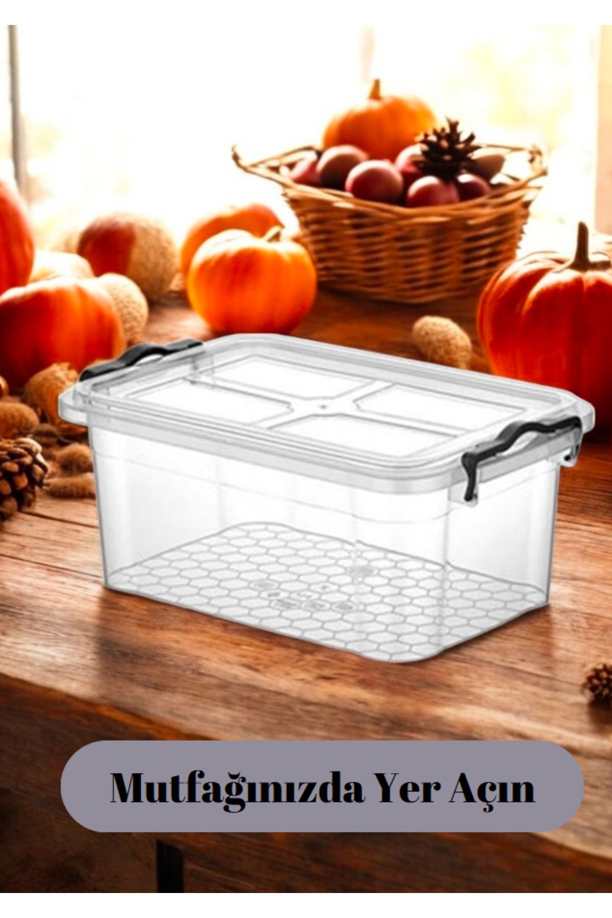 Flash Bazaar-Multi-Purpose Storage Container Box with Lid with Lock Lid 2Pcs 5 Liters 3