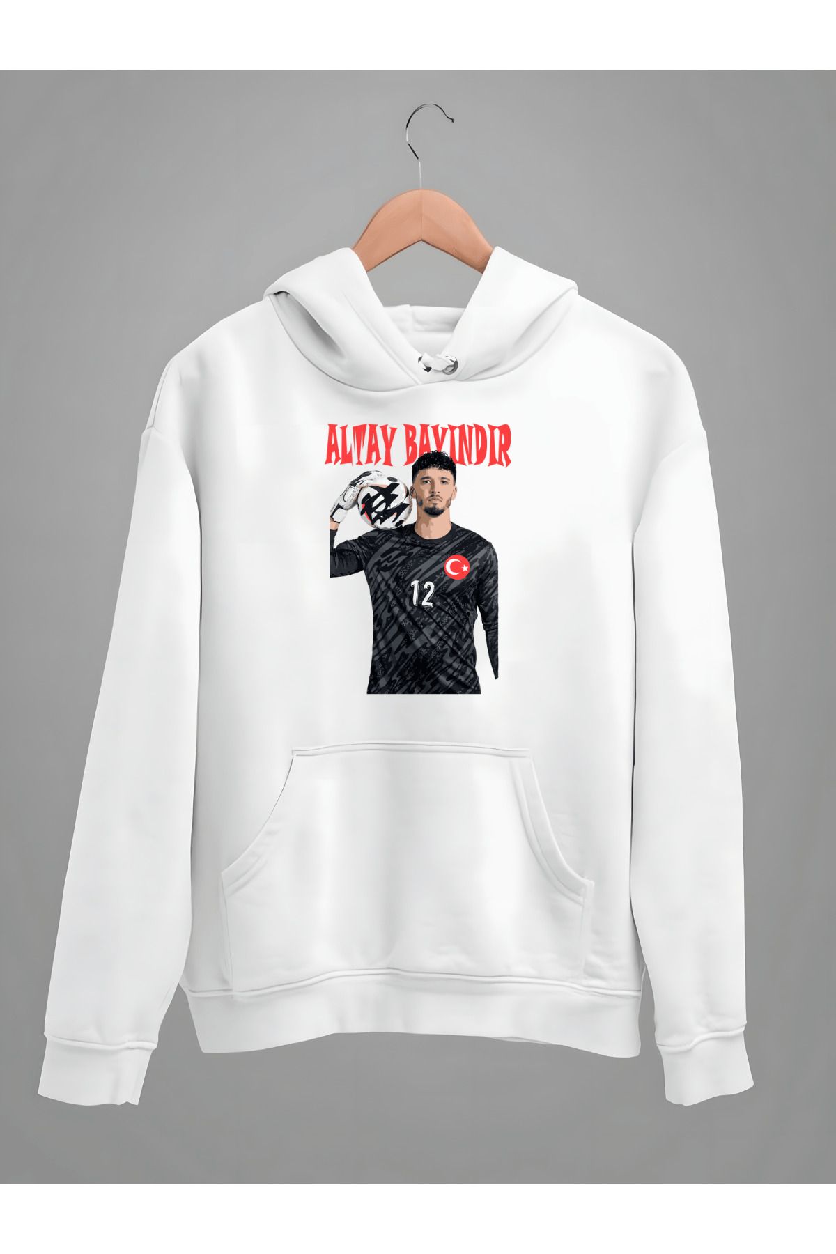 ESTİLİVO Altay Bayındır Futbol Erkek Sweatshirt Unisex Regular Giyim Oversize Sweat Kapşonlu Hoodie