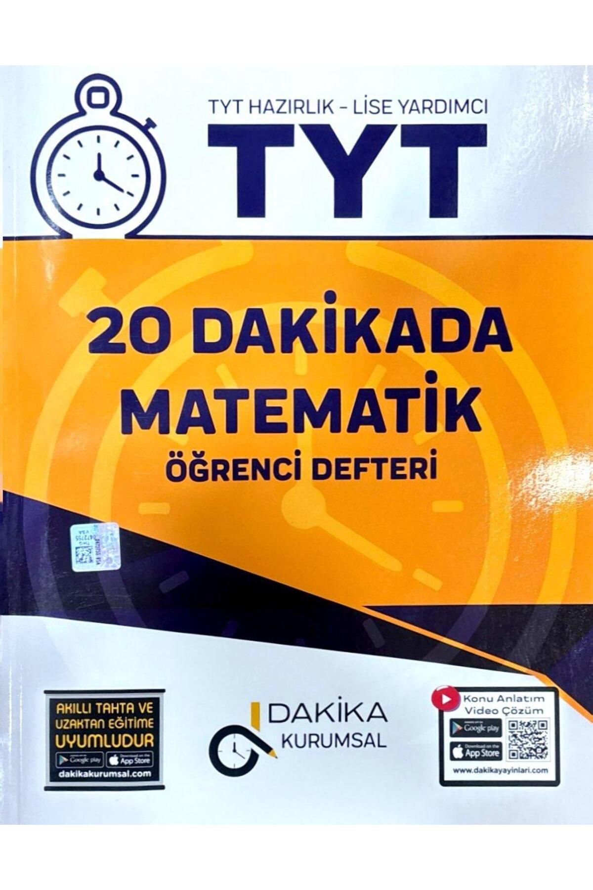 Dakika Yayınları 20 Dakikada TYT Matematik Öğrenci Defteri