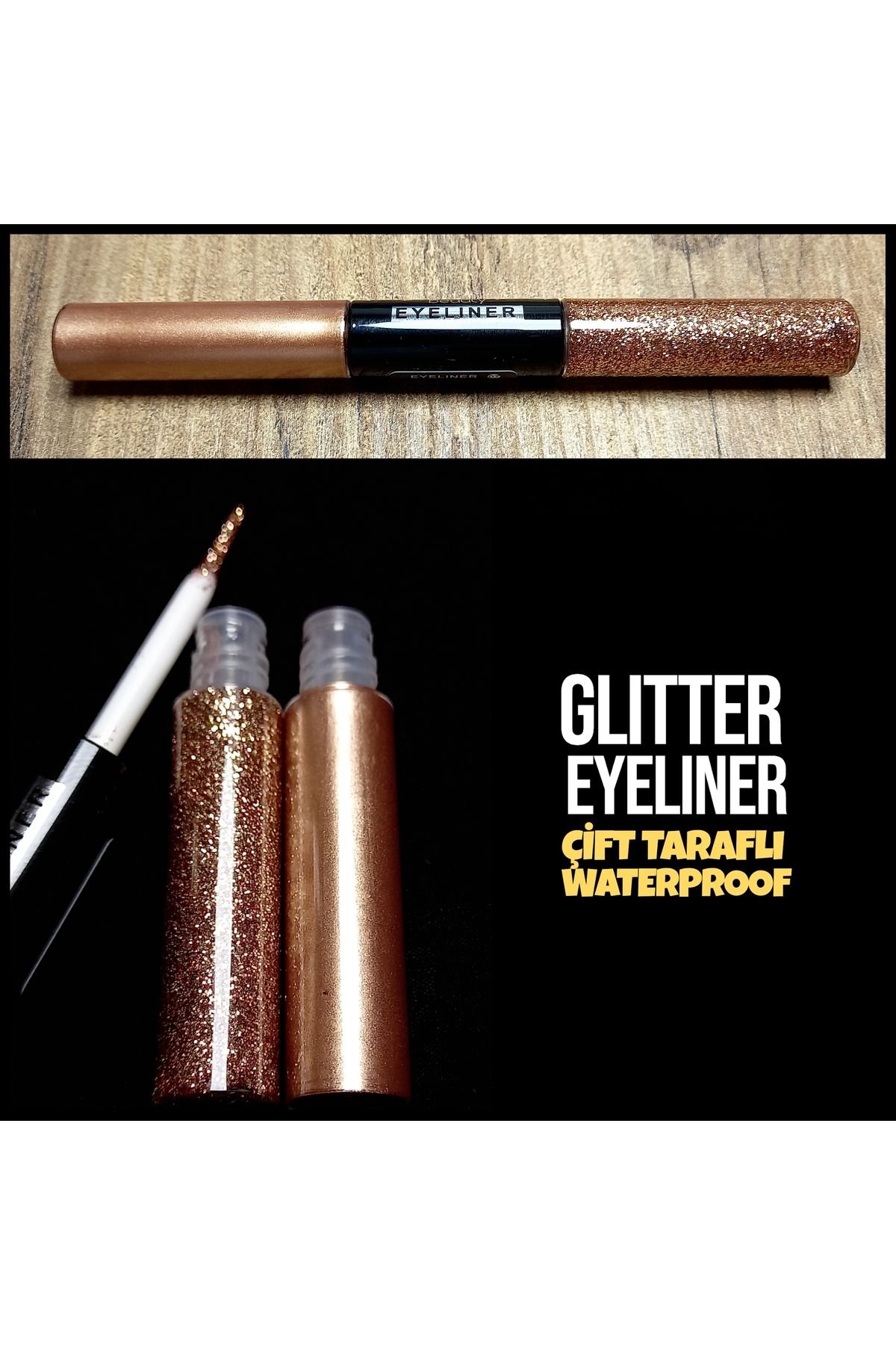 PRO 10 PRO ON Glitter Simli Eyeliner Çift Taraflı Waterproof