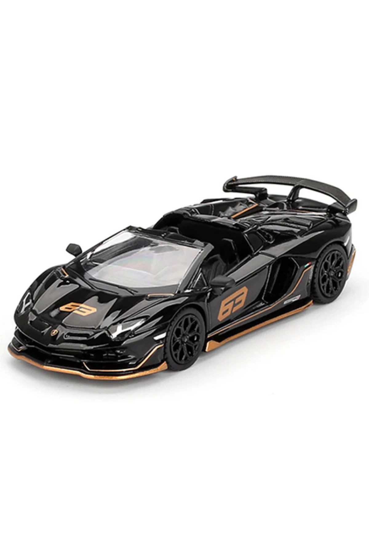 TOYFEST Mini GT 1/64 Lamborghini Aventador SVJ 63 Roadster Nero Aldebaran Blister Paket