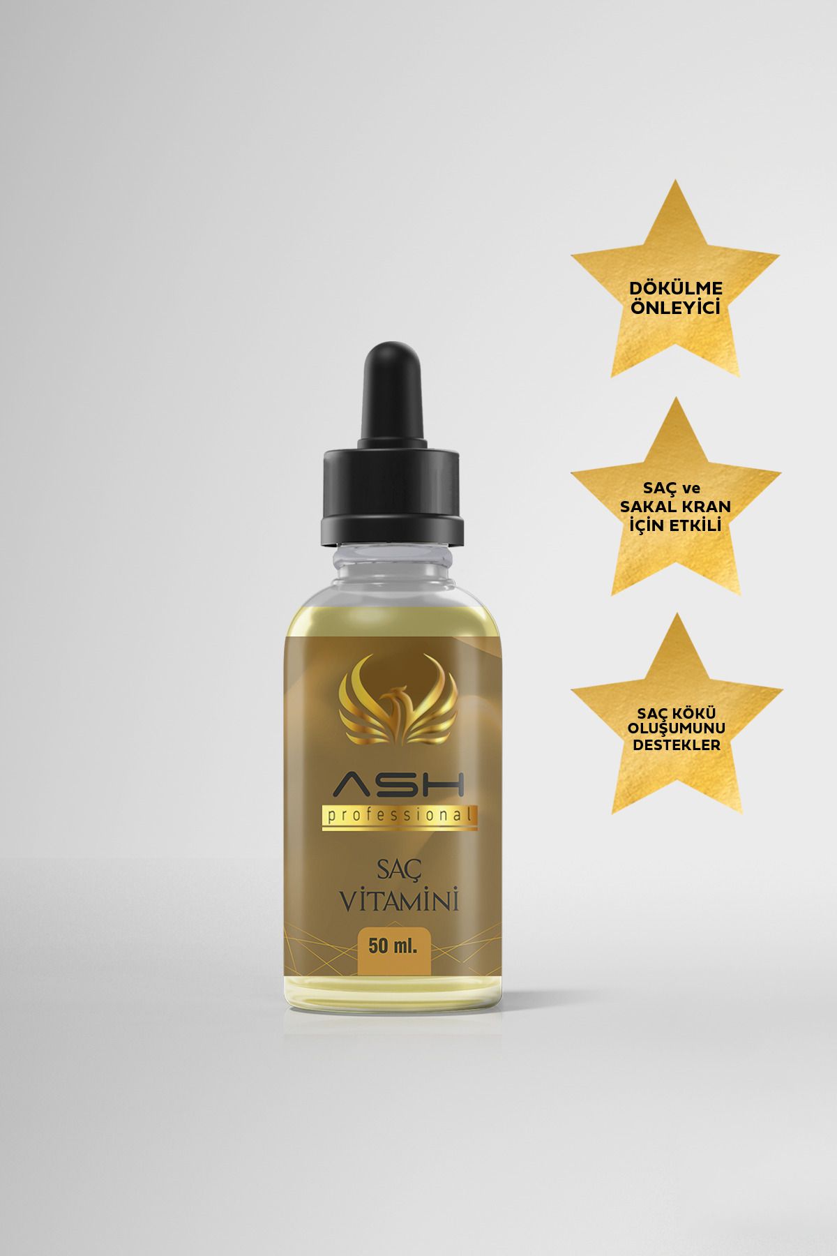 سرم گیاهی ویتامین برای ریزش مو، ریزش مو، آلوپسی و رشد سریع 50 میلی لیتر Ash professional