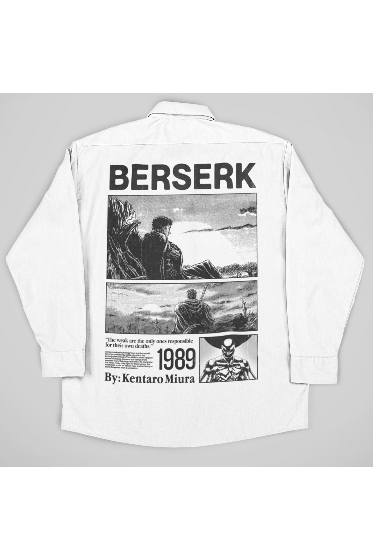 SEVBANO Berserk Anime Baskılı Unisex Cepli Gömlek