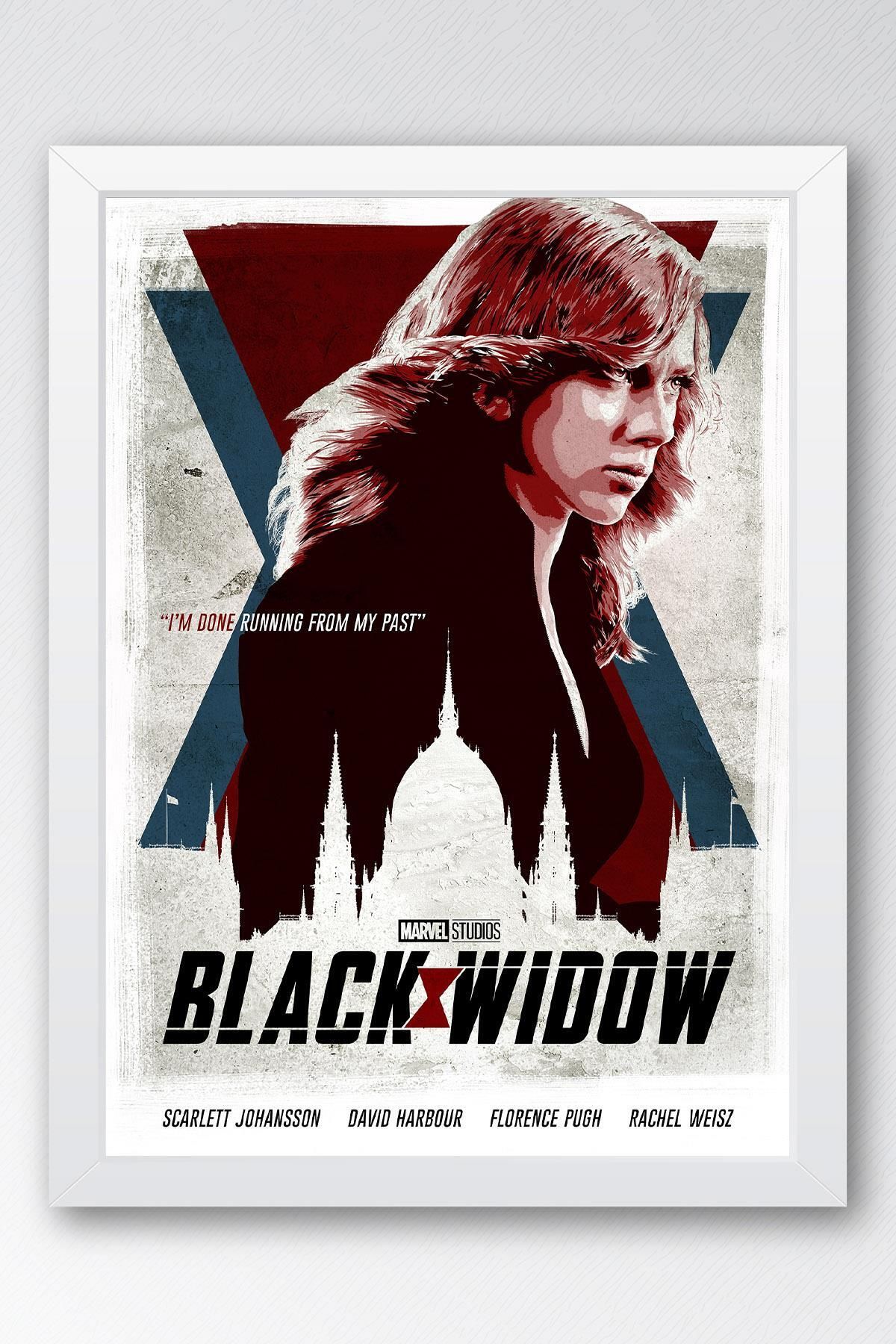 Saturn Black Widow Çerçeveli Tablo - Marvel Film Afişi Poster Tablo