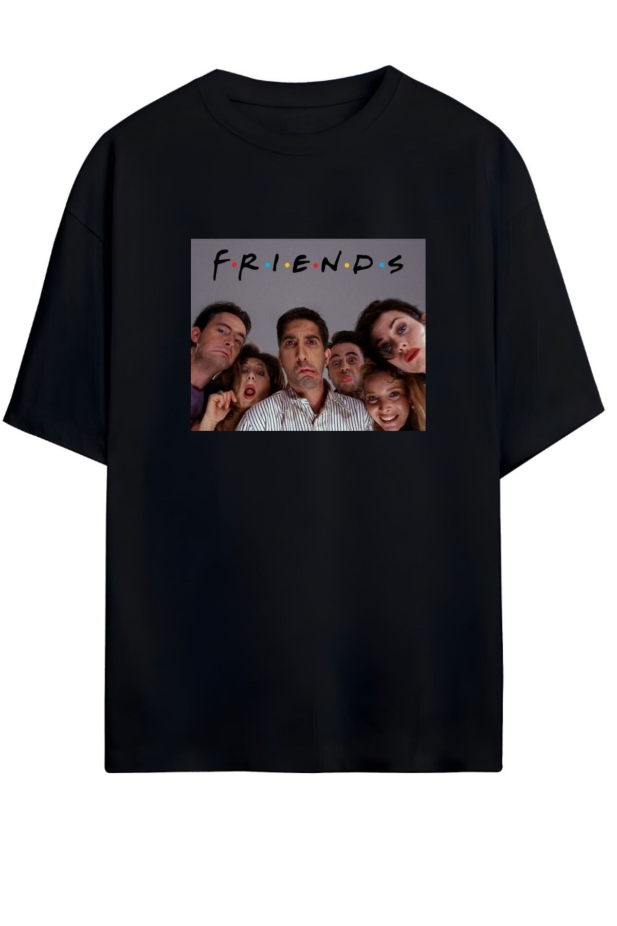 MAGORS FRIENDS TASARIMLI YENİ SEZON UNISEX OVERSIZE PAMUKLU T-SHIRT