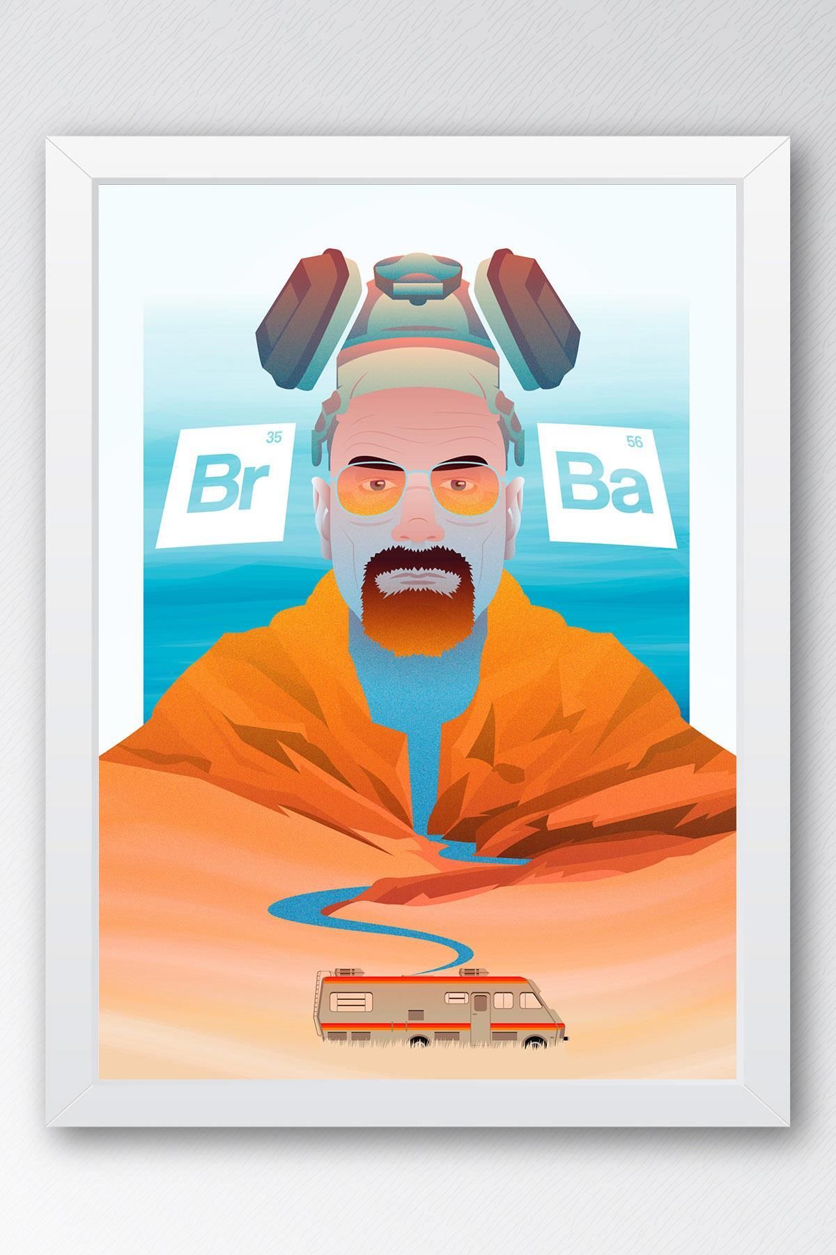 Saturn Breaking Bad Çerçeveli Tablo - Dizi Afişi Poster Tablo