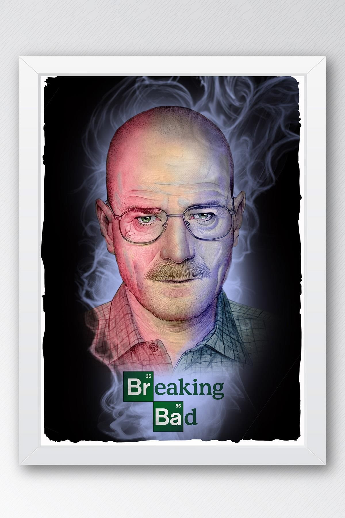 Saturn Breaking Bad Çerçeveli Tablo - Dizi Afişi Walter White Poster Tablo