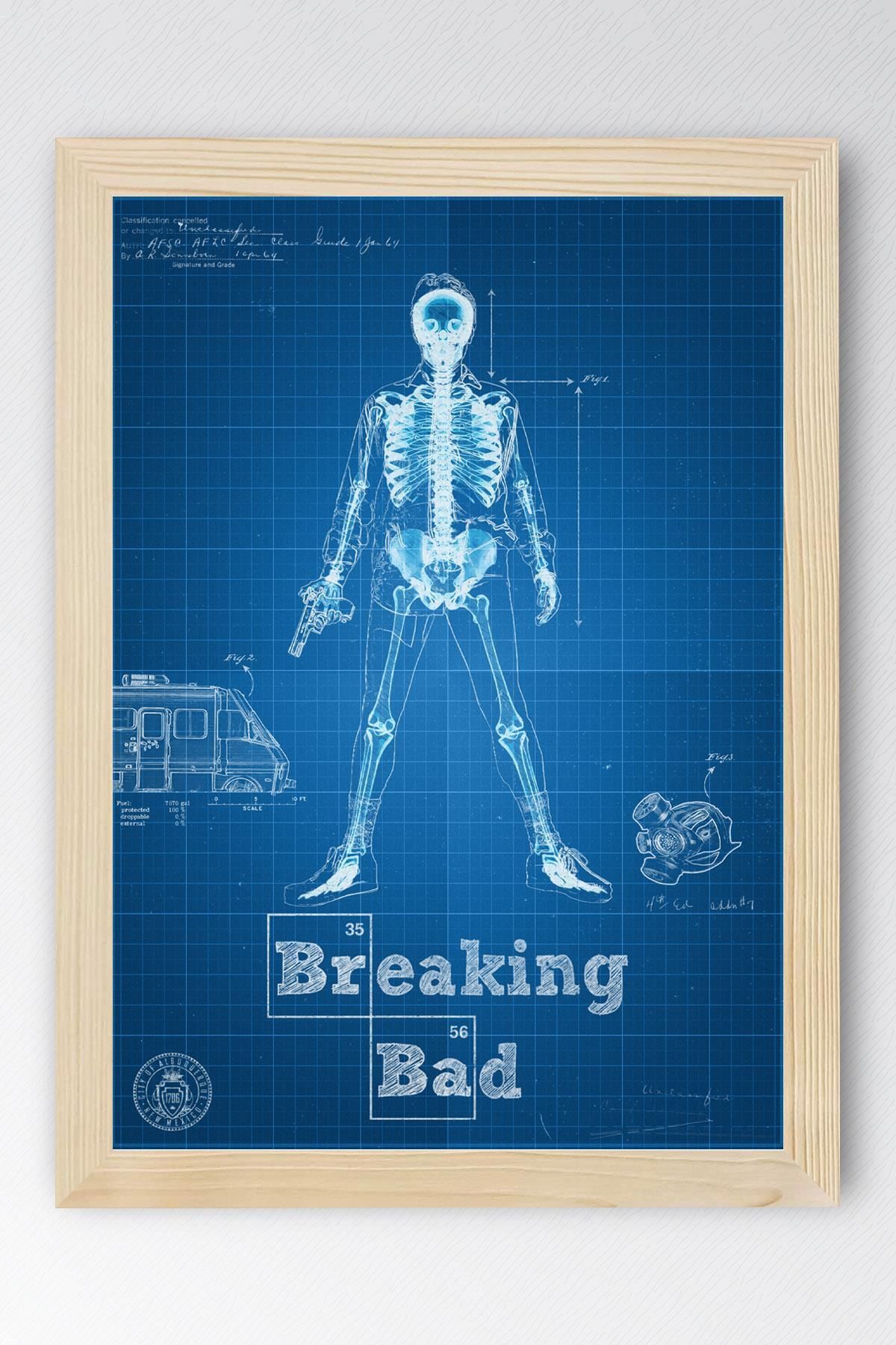 Saturn Breaking Bad Çerçeveli Tablo - Dizi Afişi Poster Tablo