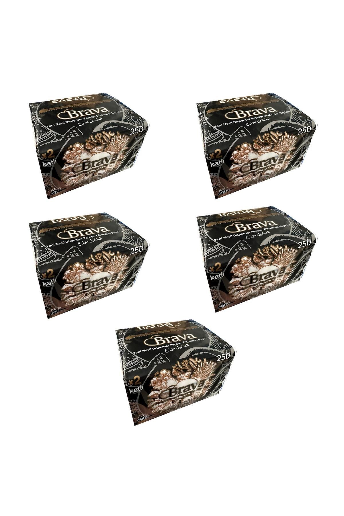 kocal-Koçal Desktop Single Check Paper Dispenser Napkin - 2 Layers - 5 Packs of 250 1