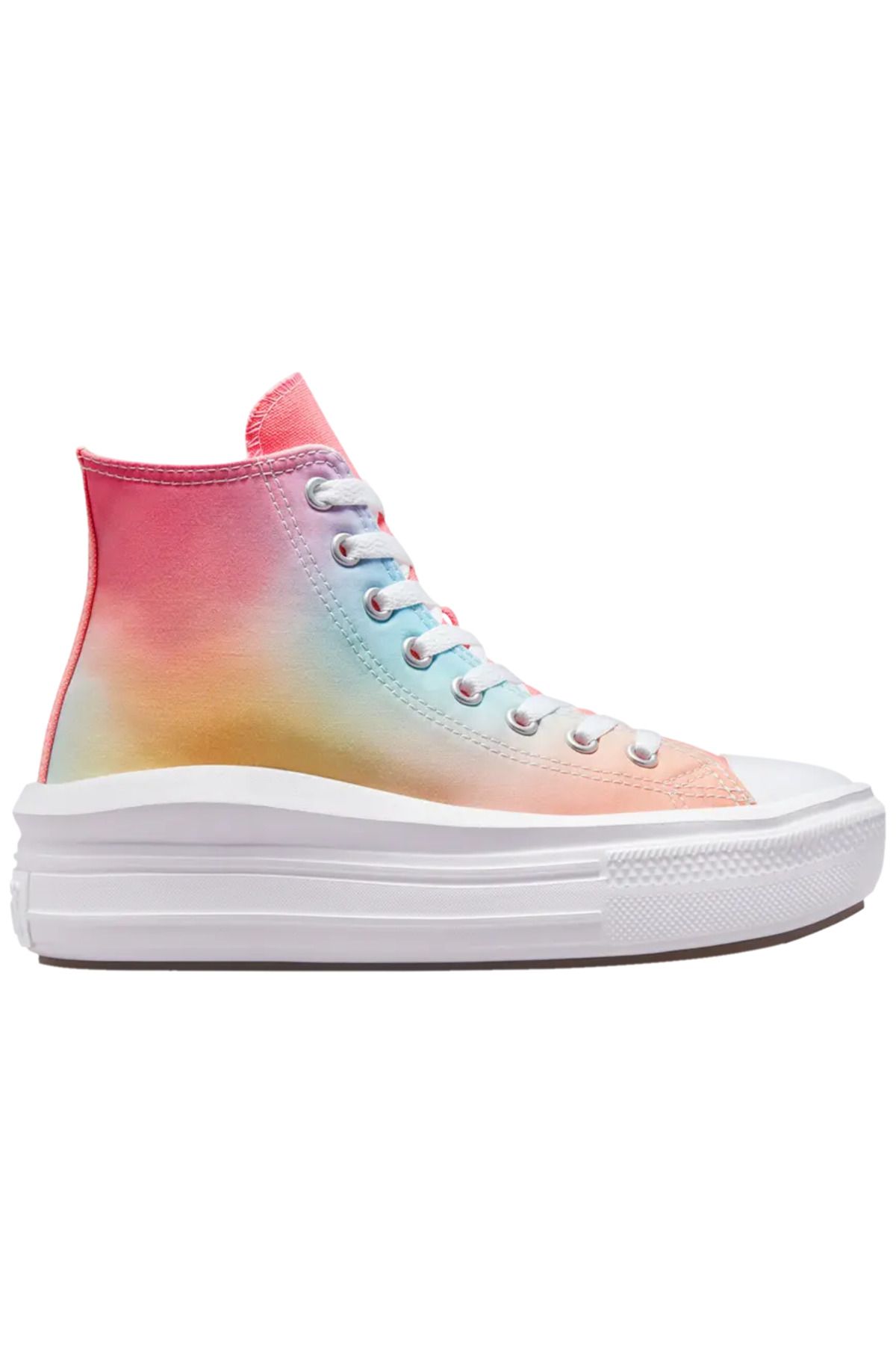 converse A03626C Chuck Taylor All Star Move Platform High Rainbow Kadın Sneaker Günlük Spor Ayakkabı