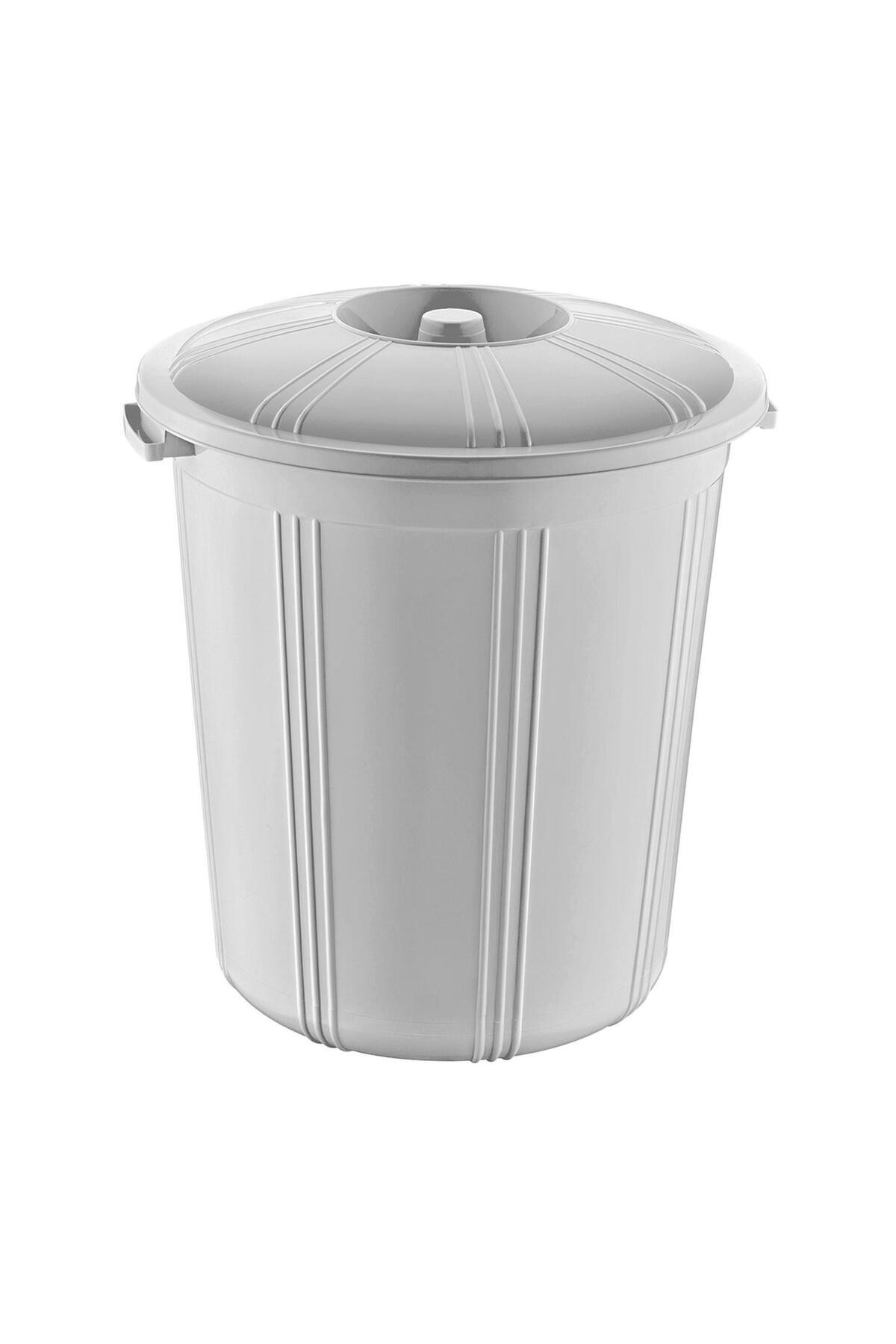 Akay-Round Plastic Trash Can - Barrel Type Lid, 51.5 / 56 / 59.5 Cm., Container of 90 2