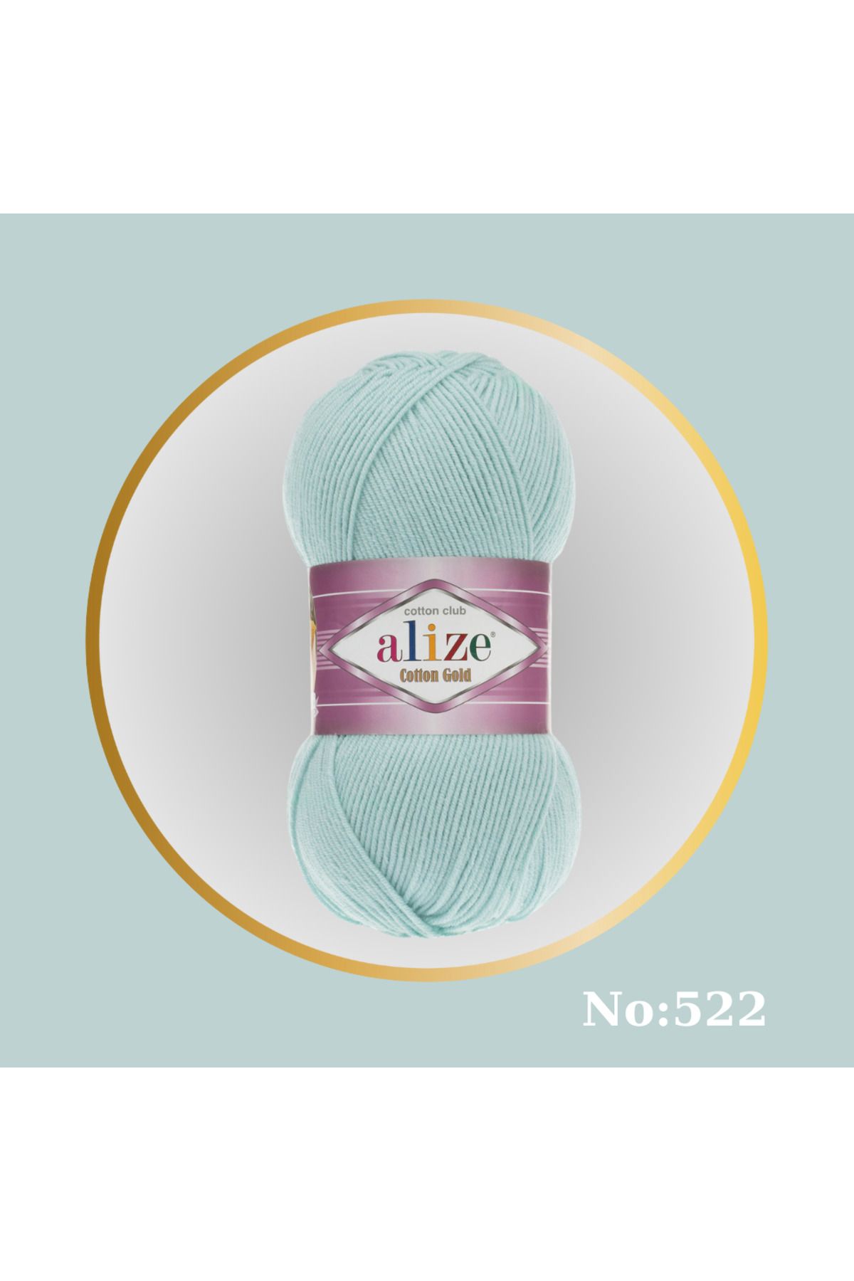 Alize Cotton Gold El Örgü İpliği 1-Adet Renk Kodu:522-Mint 100 gr - 330 m