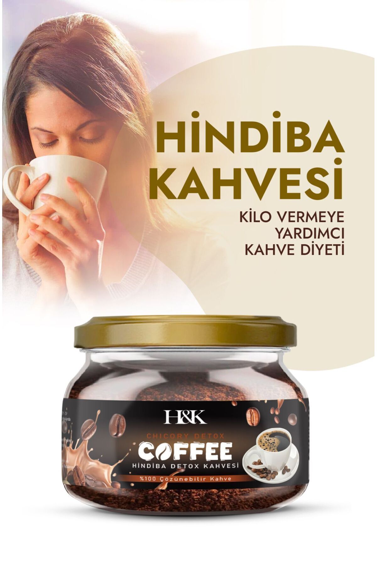 HK BİTKİSEL Fit Coffee Zayıflama Ve Kilo Vermeye Yardımcı Içimi Kolay Diyet Hindiba Kahve