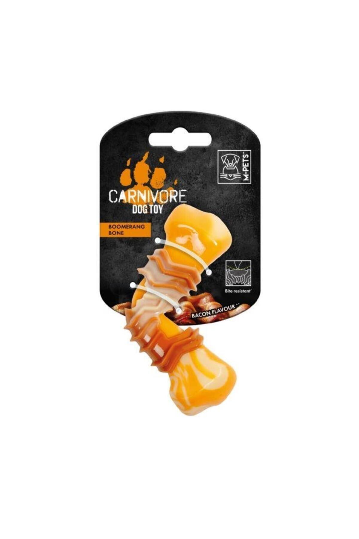 MPET M Pets Carnivore Boomerang Dog Toy Pastırma Aromalı Kemirme Oyuncağı, Kemik