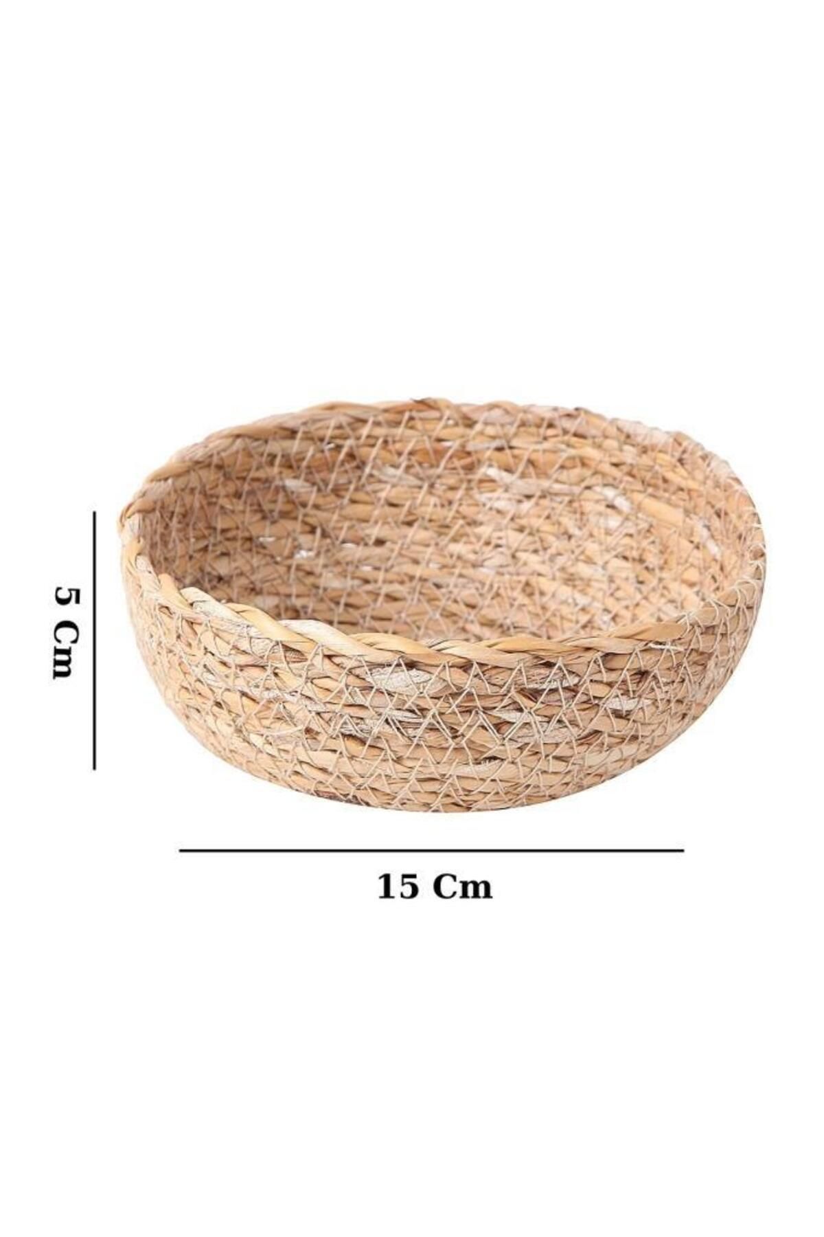 Digithome-6-Piece Wicker Mini Snack Bowl and Bowl Presentation Set 15 cm - Cl-13029 C1-1-121 3