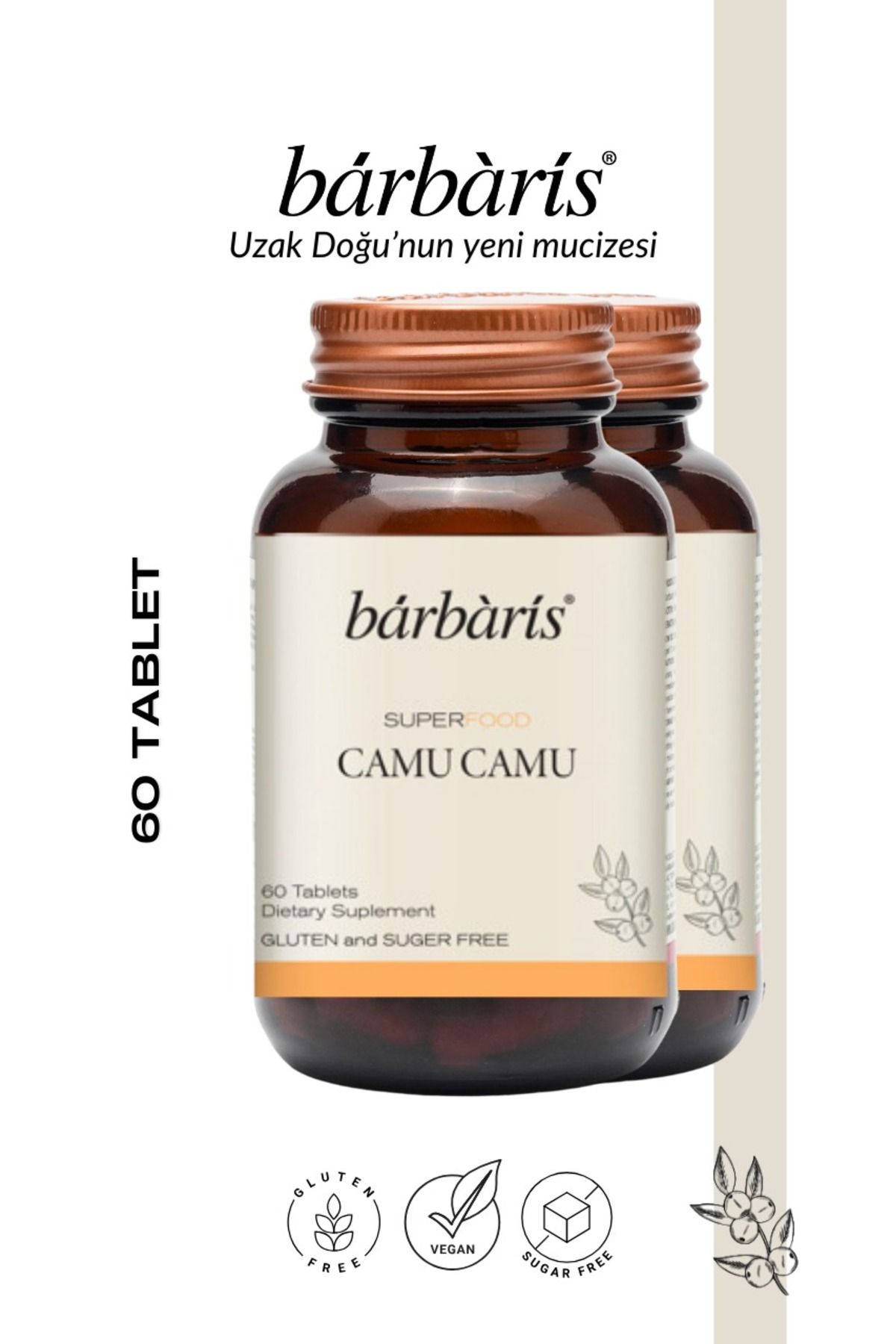 Barbaris BARBARİS CAMU CAMU 60 TABLETS*2 PAKET