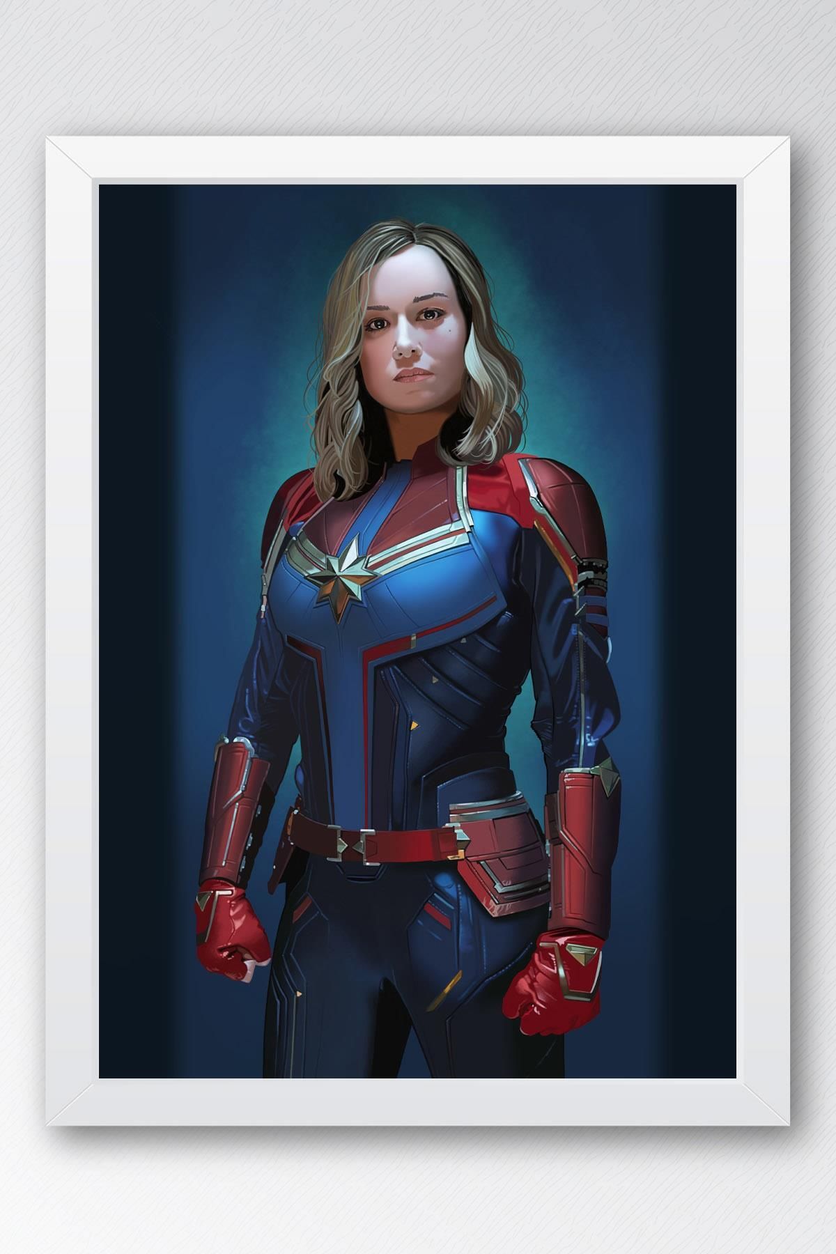 Saturn Captain Marvel Çerçeveli Tablo - Kaptan Marvel Poster Tablo