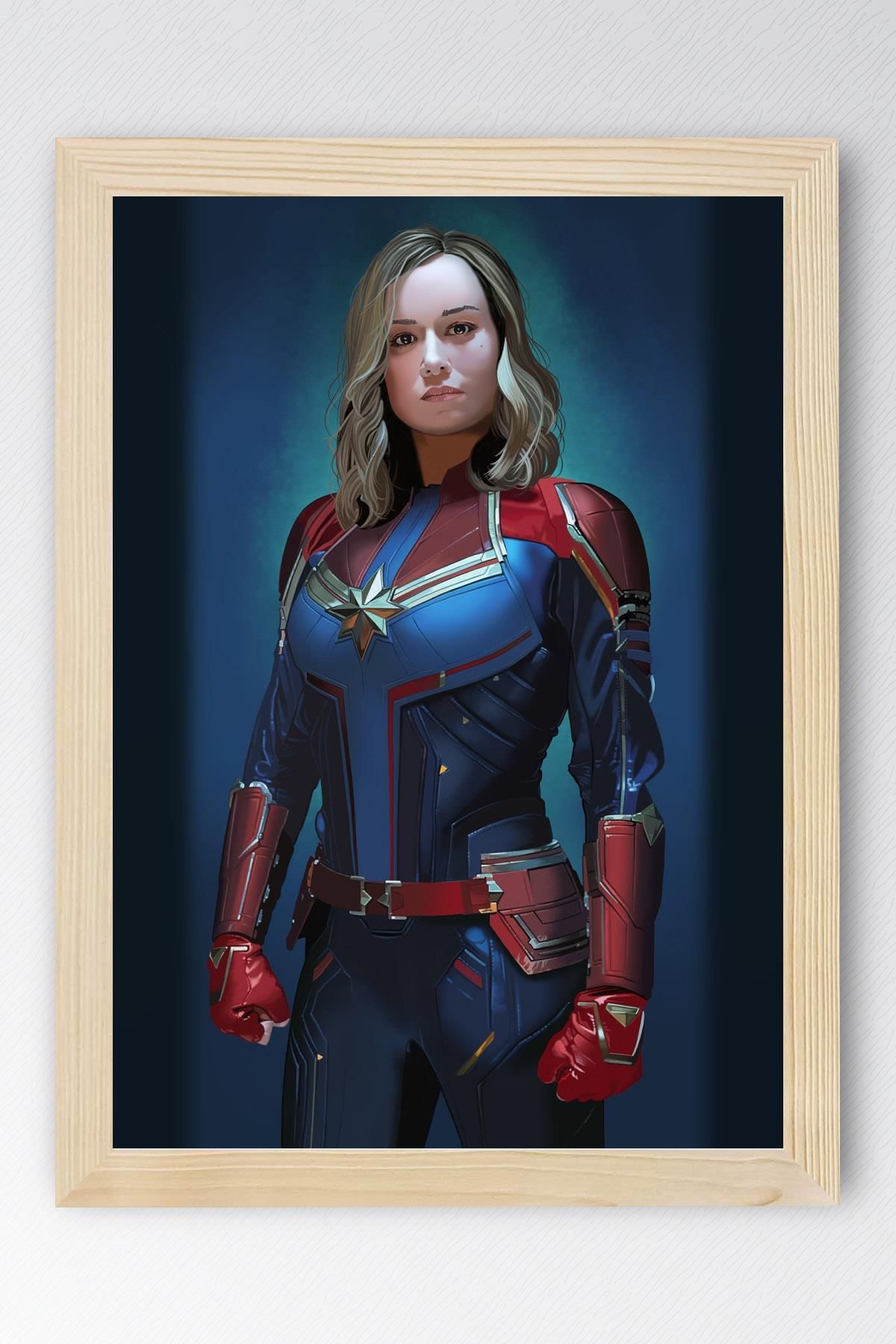 Saturn Captain Marvel Çerçeveli Tablo - Kaptan Marvel Poster Tablo