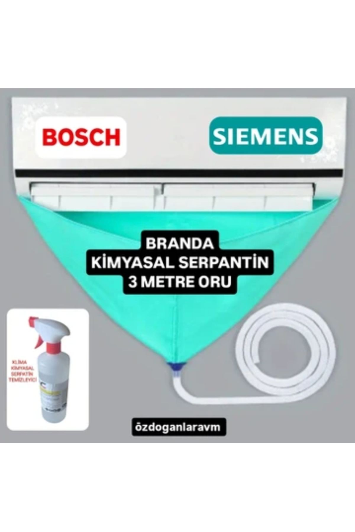 Dogant XXXL Klima Yıkama Brandası 1 Kg Kimyasal Temizleyici 3 Metre Hortum